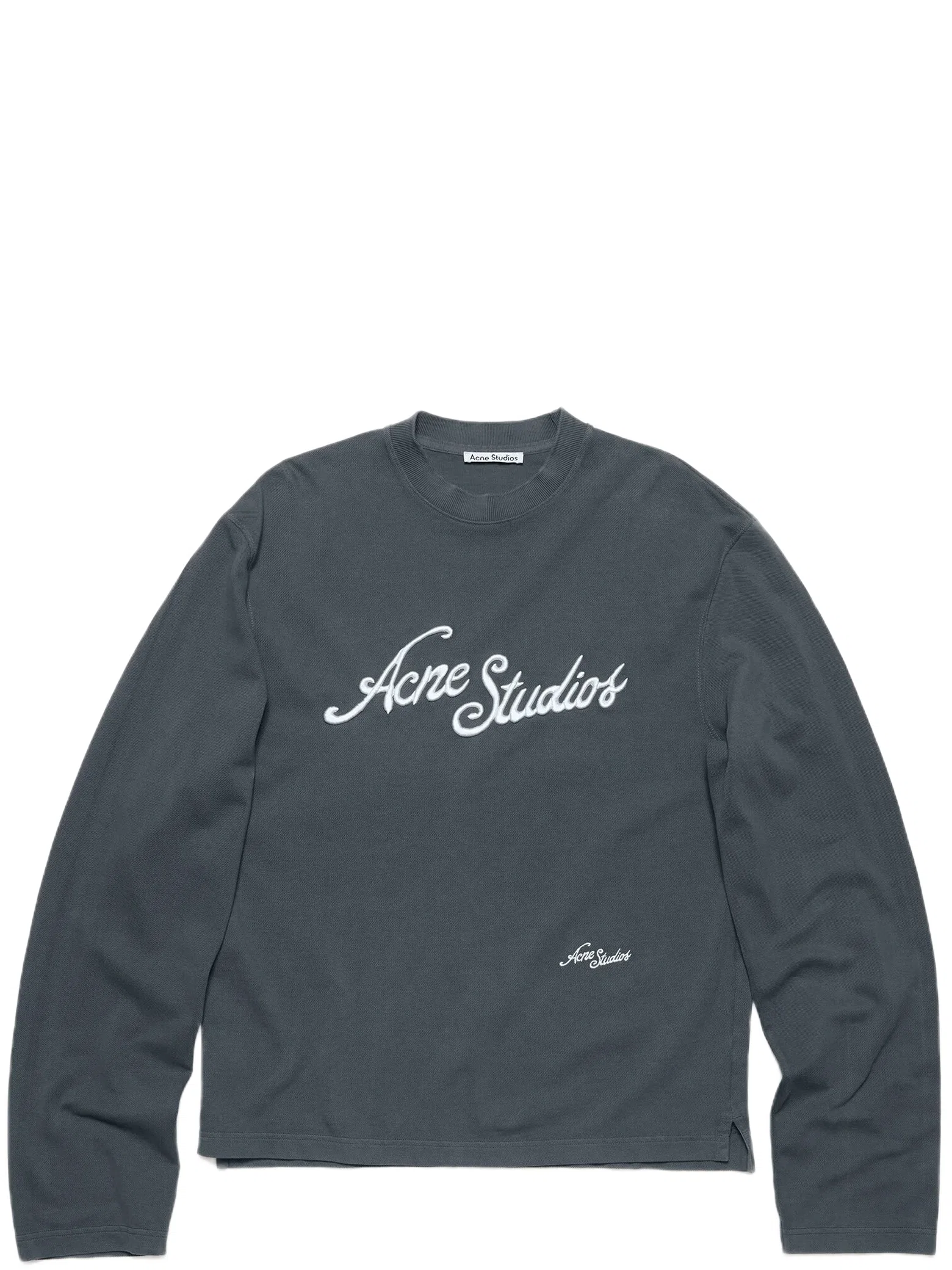 Лонгсливы Acne Studios T-shirt Logo Relaxed Fit "Faded Grey" | Farsel
