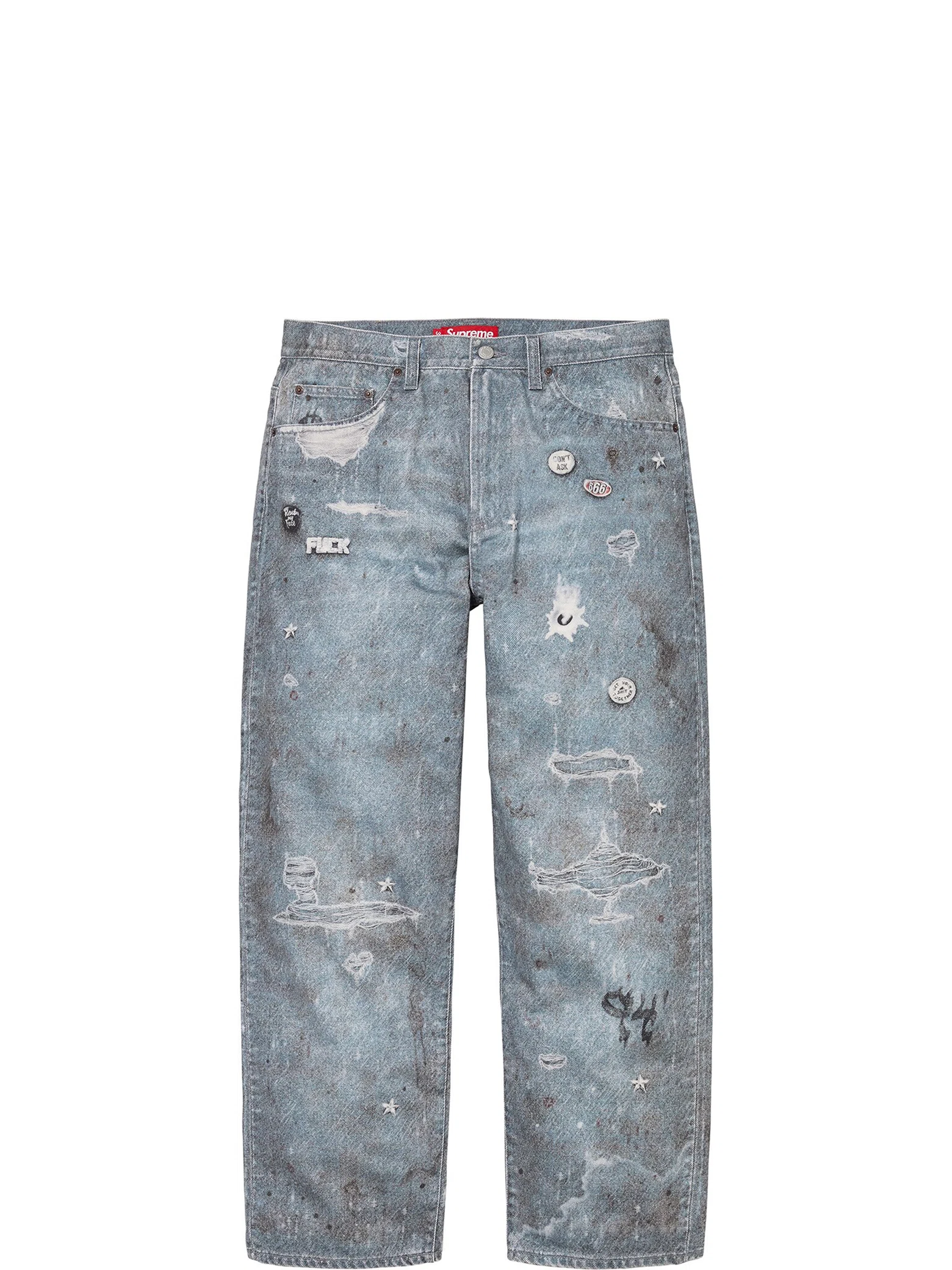 Джинсы Supreme FW24 HJR Trompe L'oeil Loose Fit Jean "Blue" | Farsel