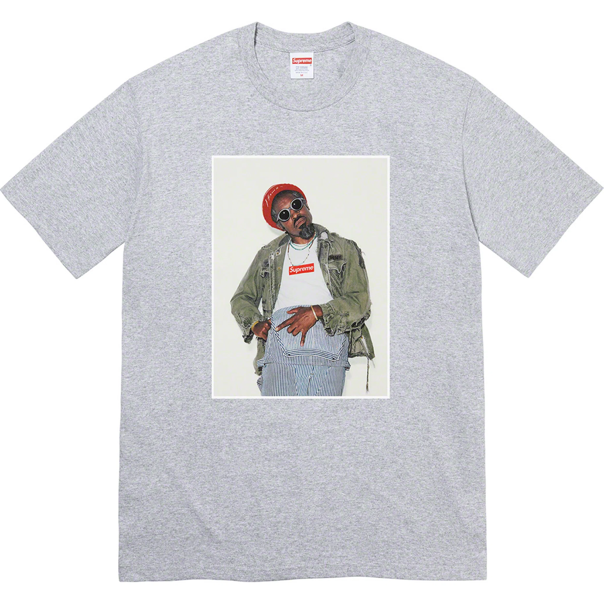 Футболки Supreme FW22 Week1 André 3000 Tee "Heather Grey" | Farsel