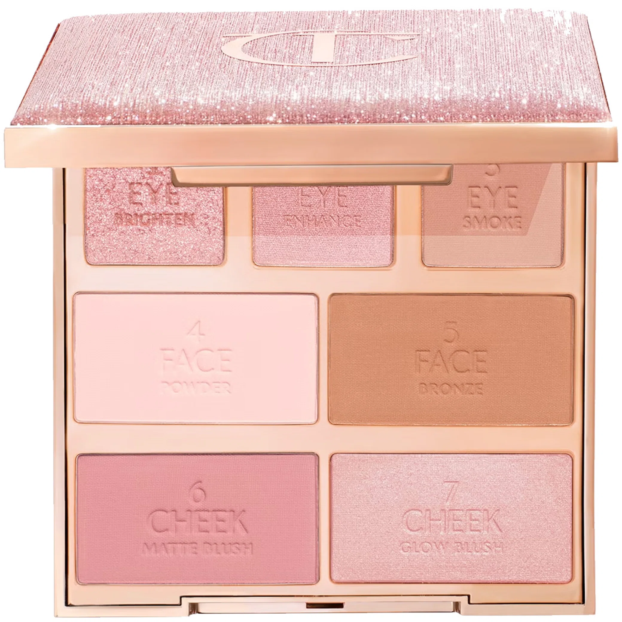 Палетки для лица Charlotte Tilbury Hollywood Instant Look In A Palette Pretty "Glowing Beauty" | Farsel