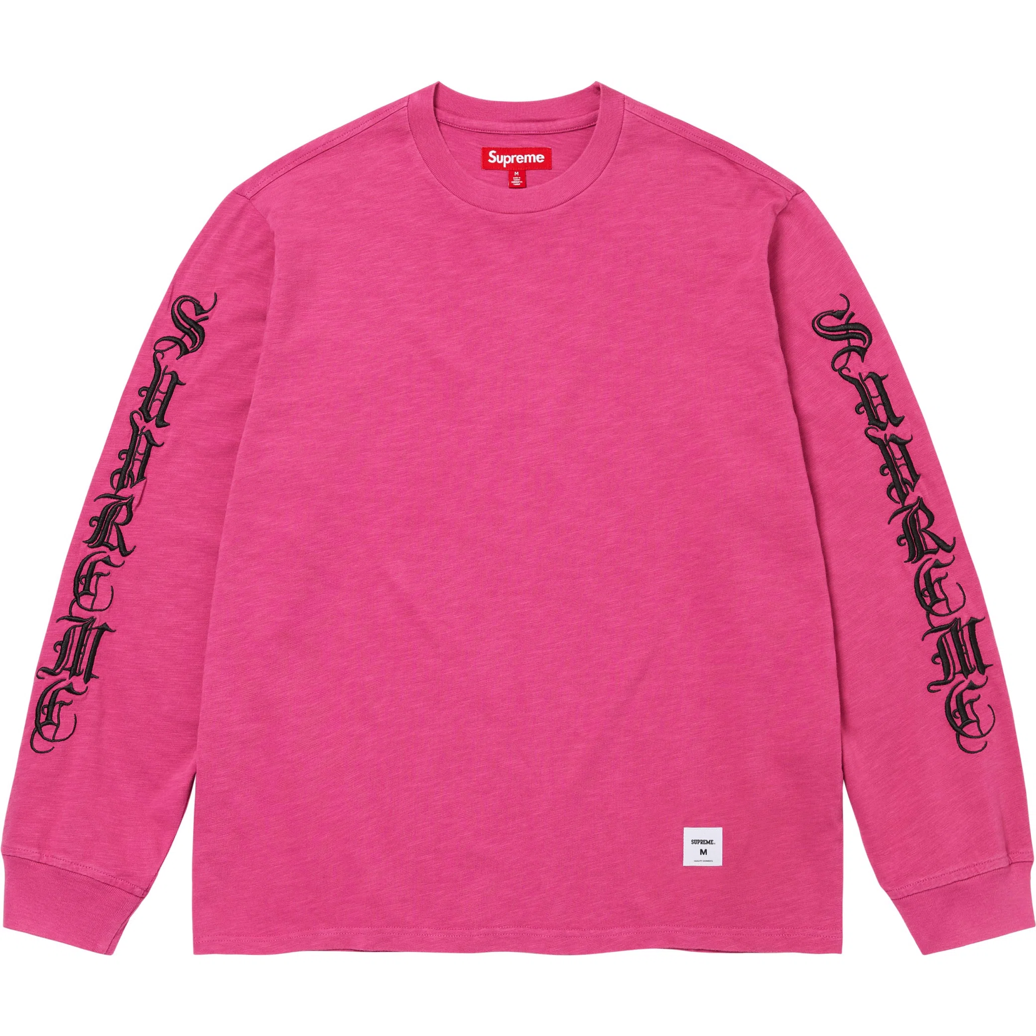 Лонгсливы Supreme FW24 Old English L/S Top "Magenta" | Farsel