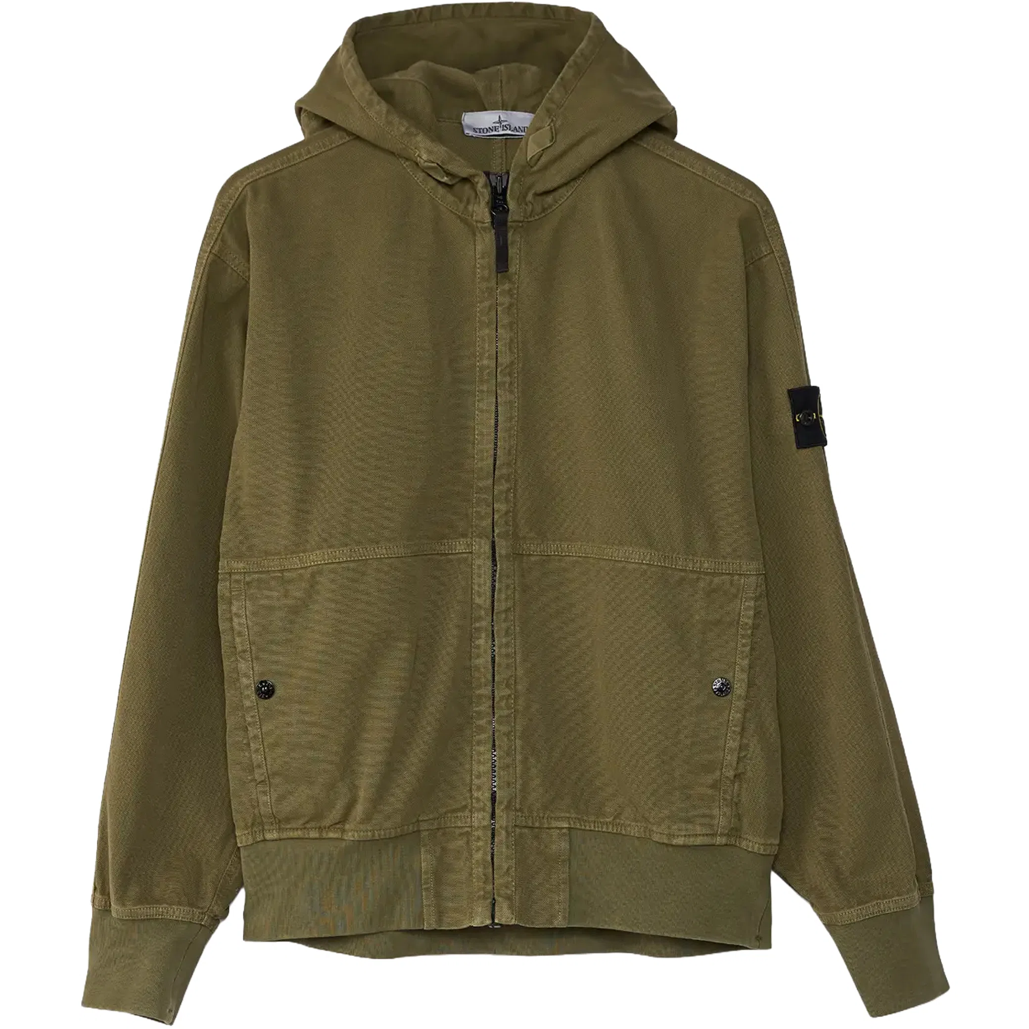 Худи Stone Island Panama Cotton Old Effect Hoodie "Military Green" | Farsel