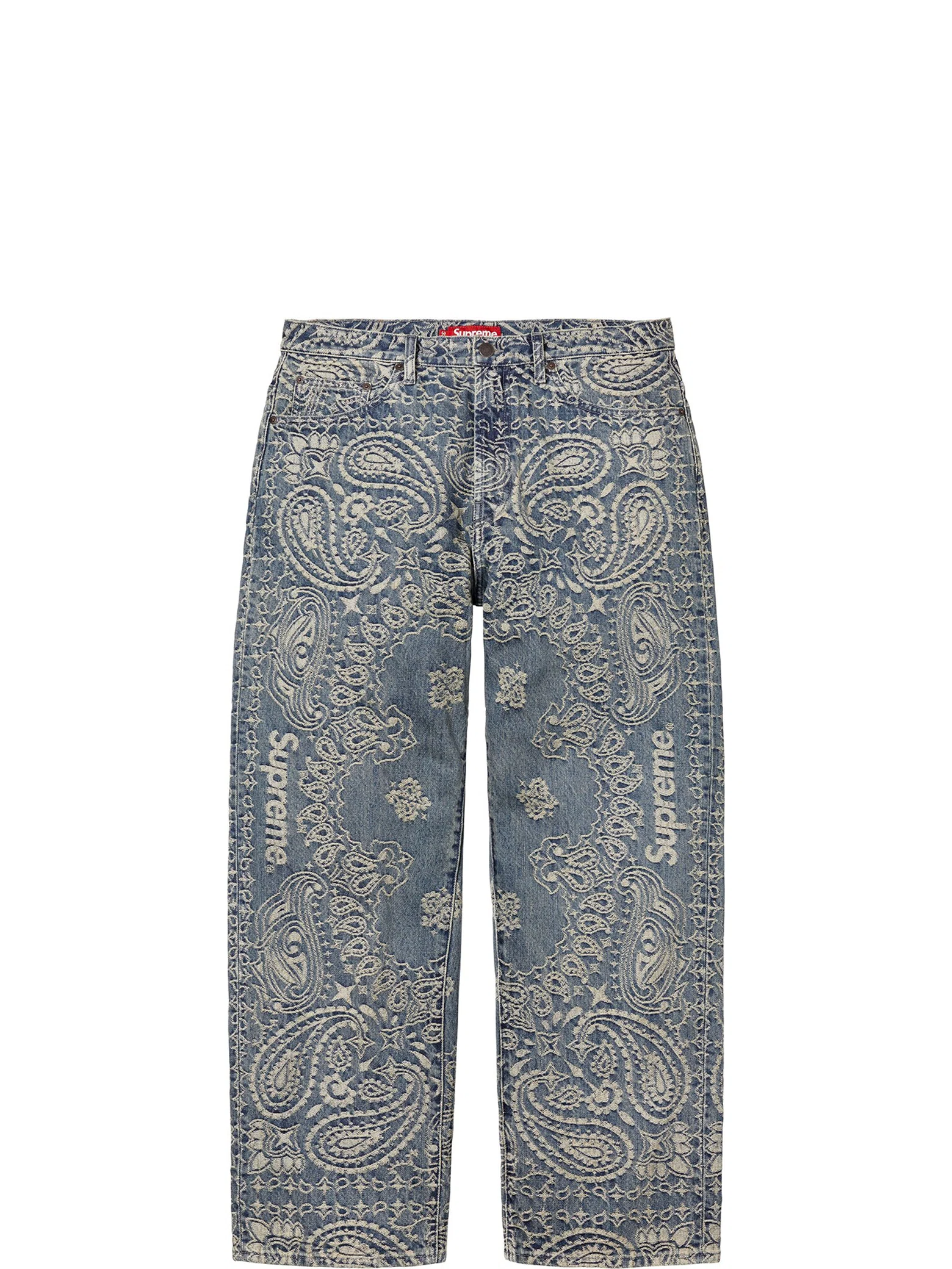 Джинсы Supreme SS25 Bandana Jacquard Baggy Jean "Blue" | Farsel
