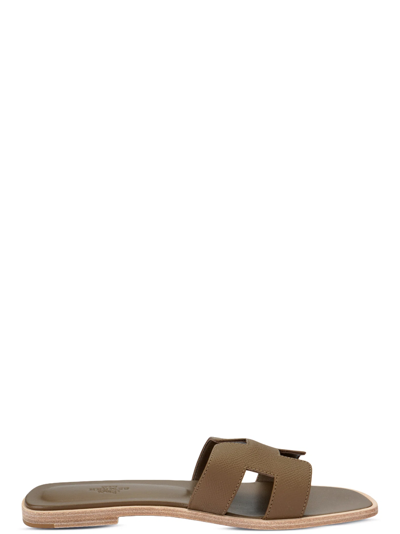 Сланцы Hermes Oran Sandal Etoupe Epsom Leather "Dark Brown" | Farsel