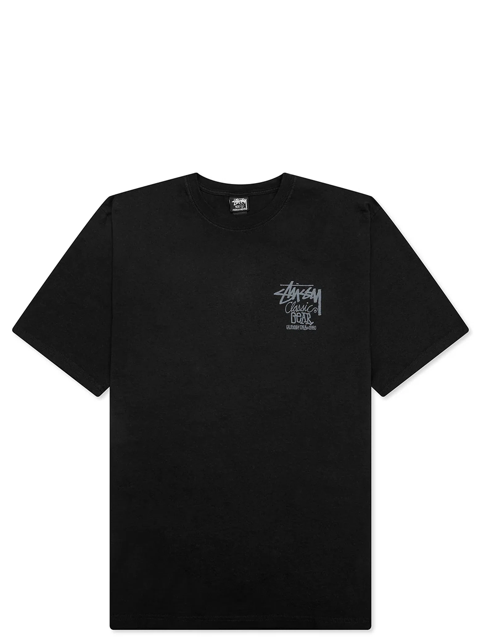 Футболки Stussy Classic Gear Tee Pigment Dyed "Black" | Farsel