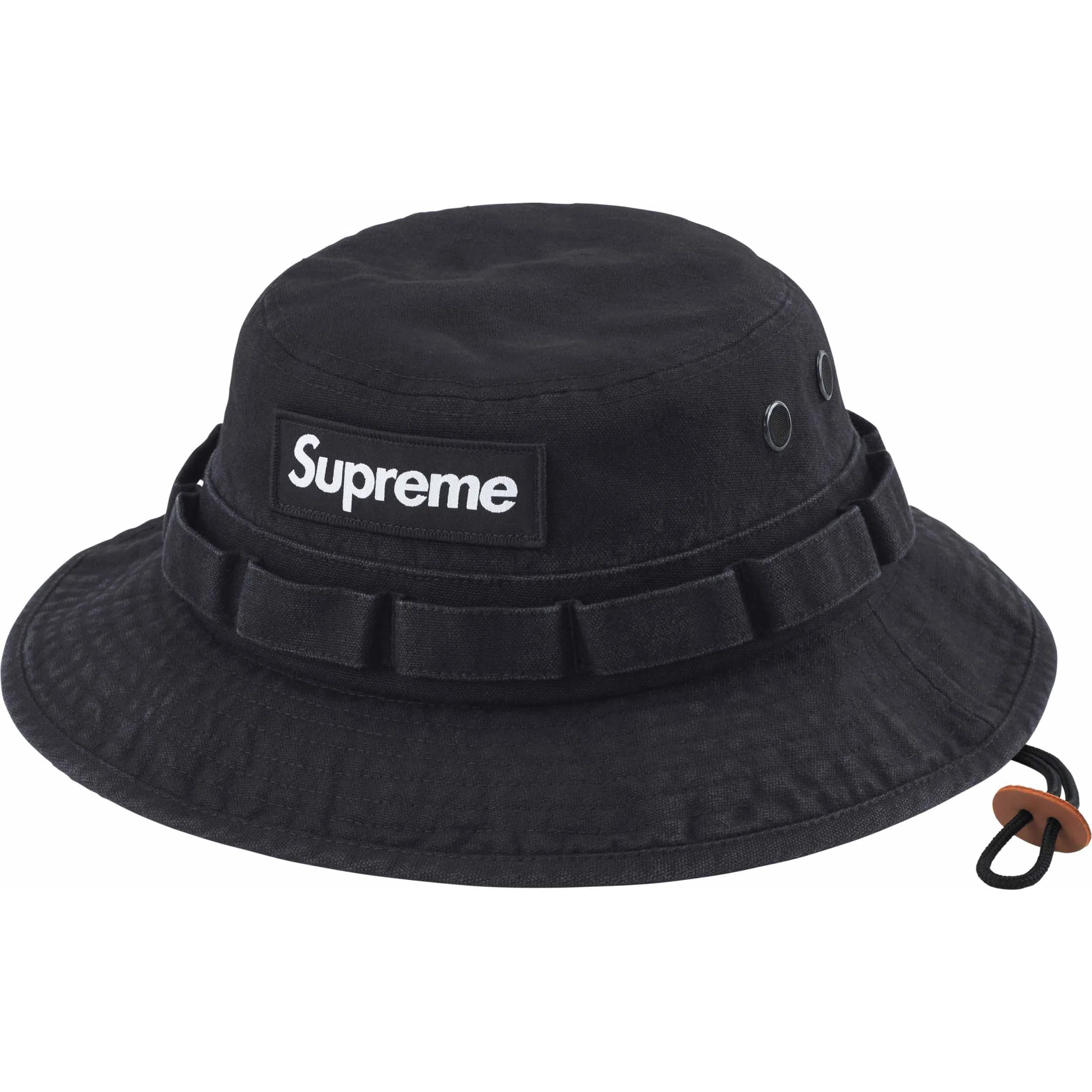 Панамы Supreme SS24 Washed Canvas Boonie "Black" | Farsel