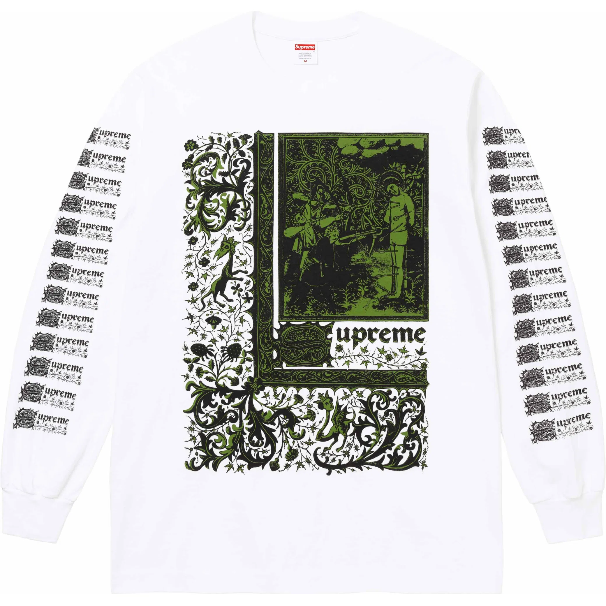  Supreme SS24 Saint Sebastian L/S Tee "White" | Farsel