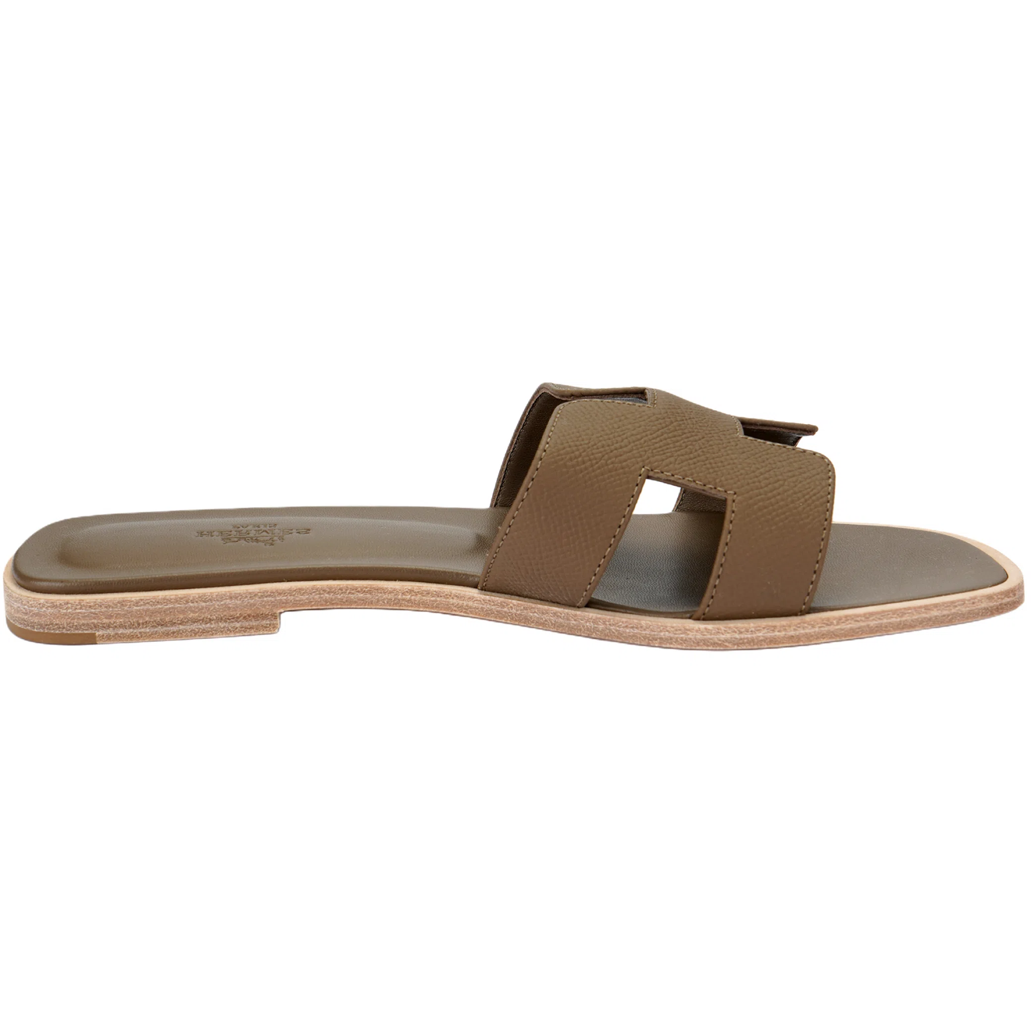  Hermes Oran Sandal Etoupe Epsom Leather "Dark Brown" | Farsel
