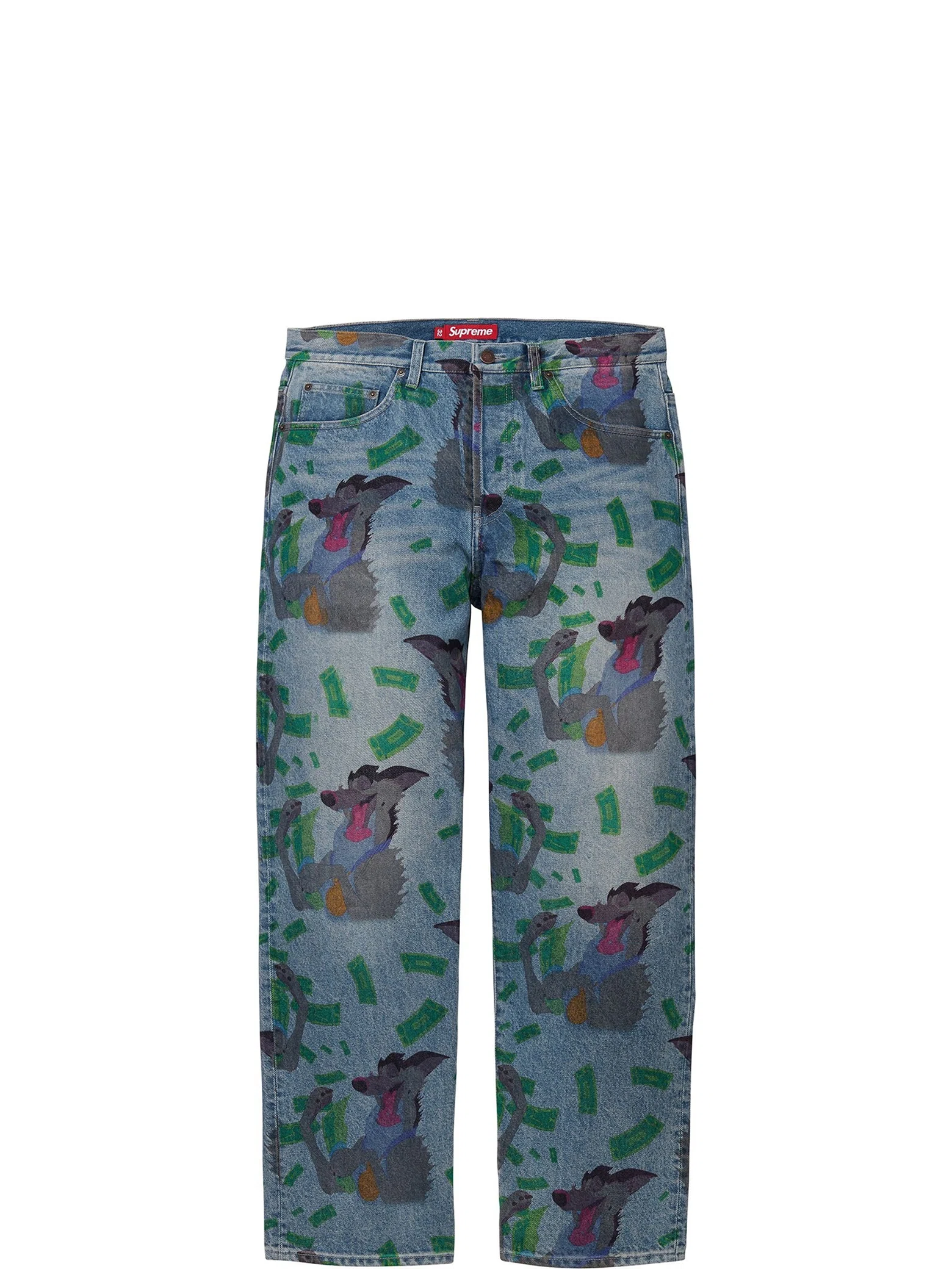 Джинсы Supreme FW25 All Dogs Go To Heaven Loose Fit Jean "Washed Indigo" | Farsel
