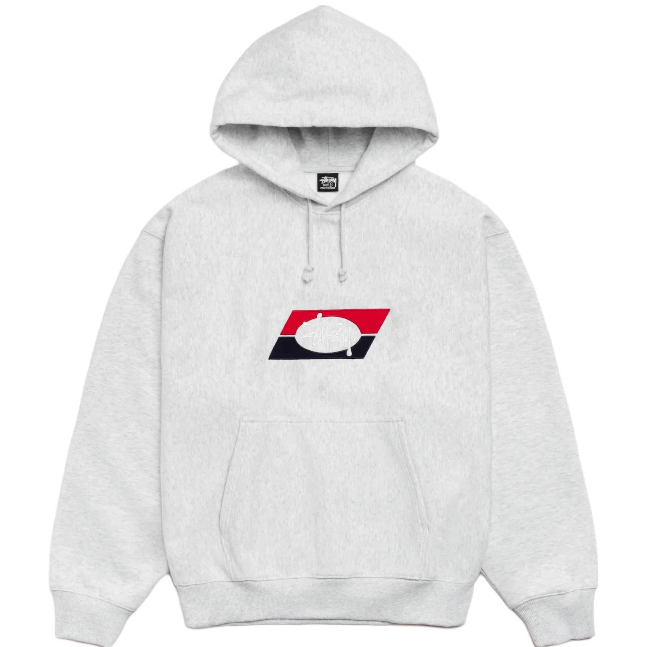 Худи Stussy Double Stripe Embroidered Hoodie "Ash Heather" | Farsel