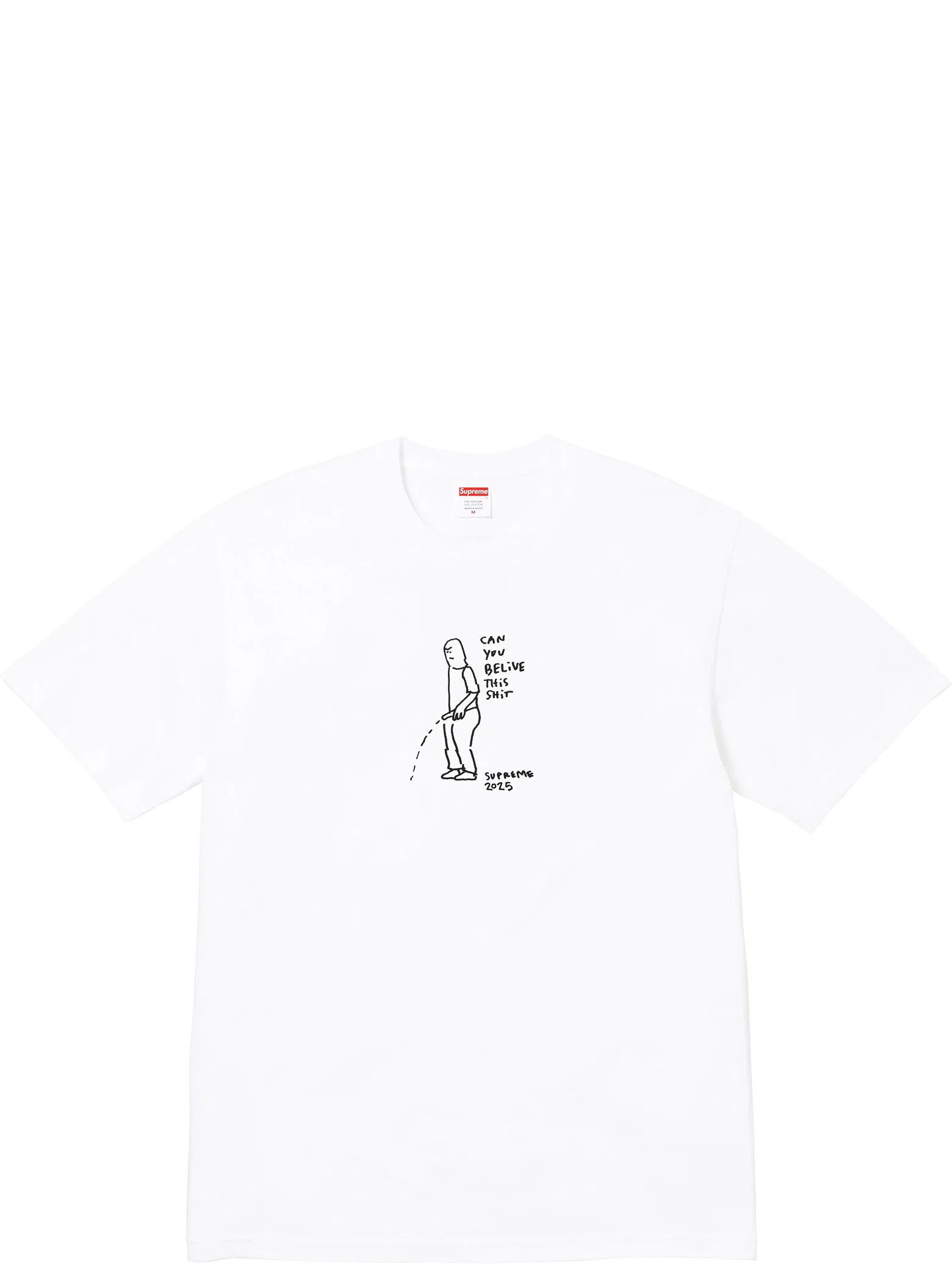 Футболки Supreme SS25 Piss Tee "White" | Farsel