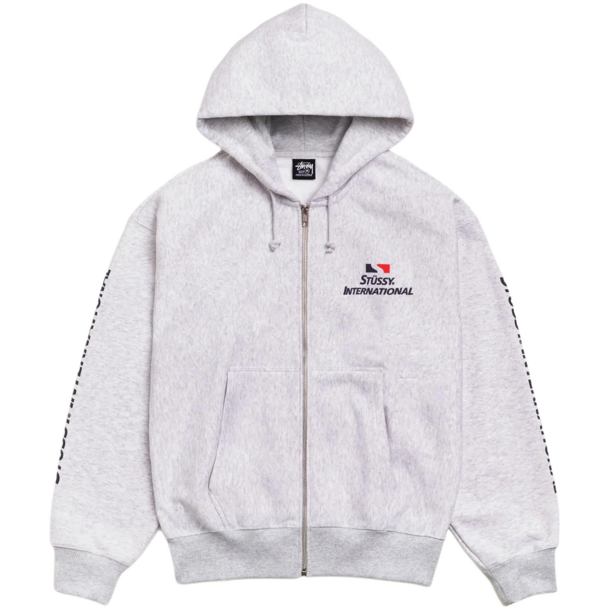 Худи Stussy International Zip Hoodie "Ash Heather" | Farsel