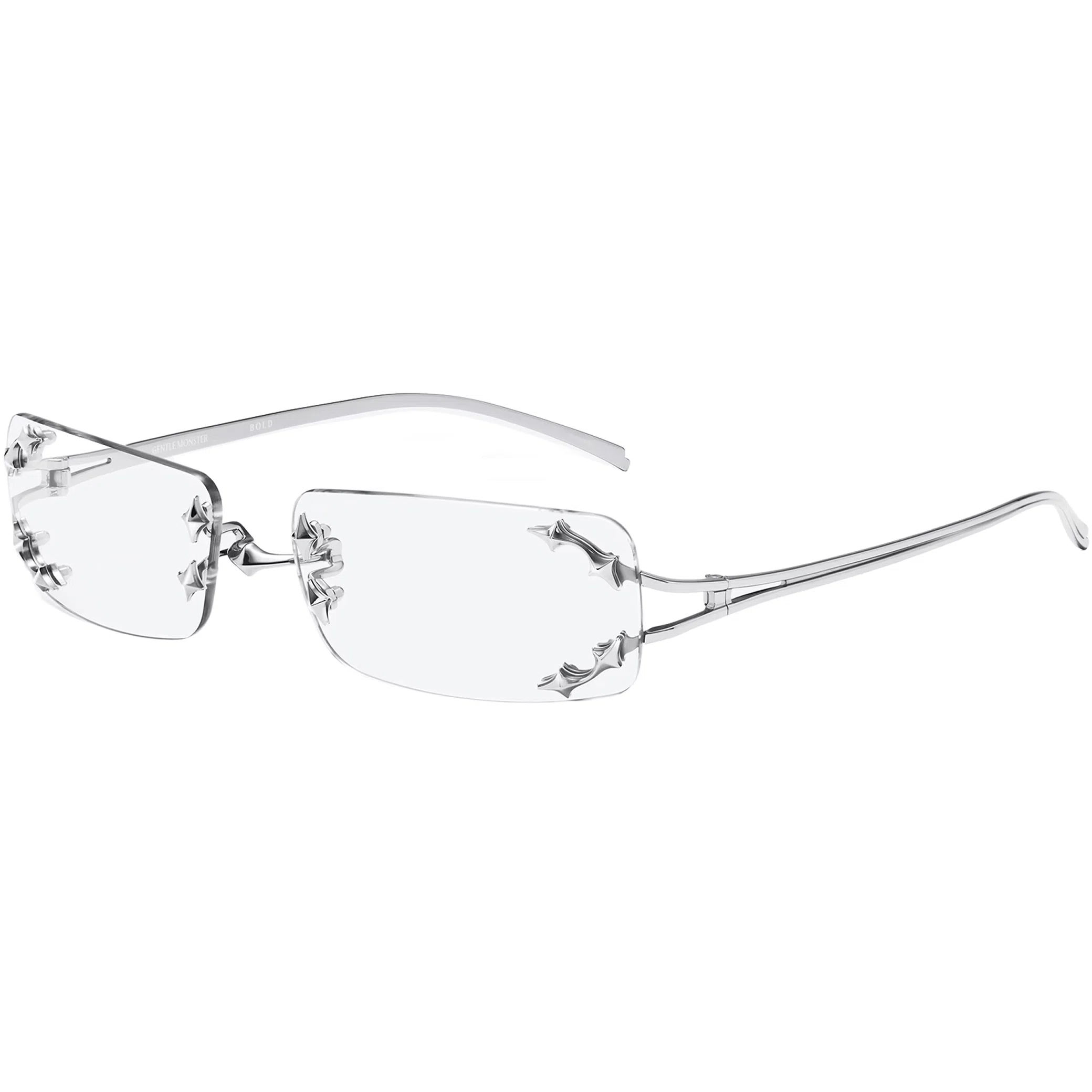 Очки Gentle Monster Mosh 02 Glasses "Silver / Clear" | Farsel