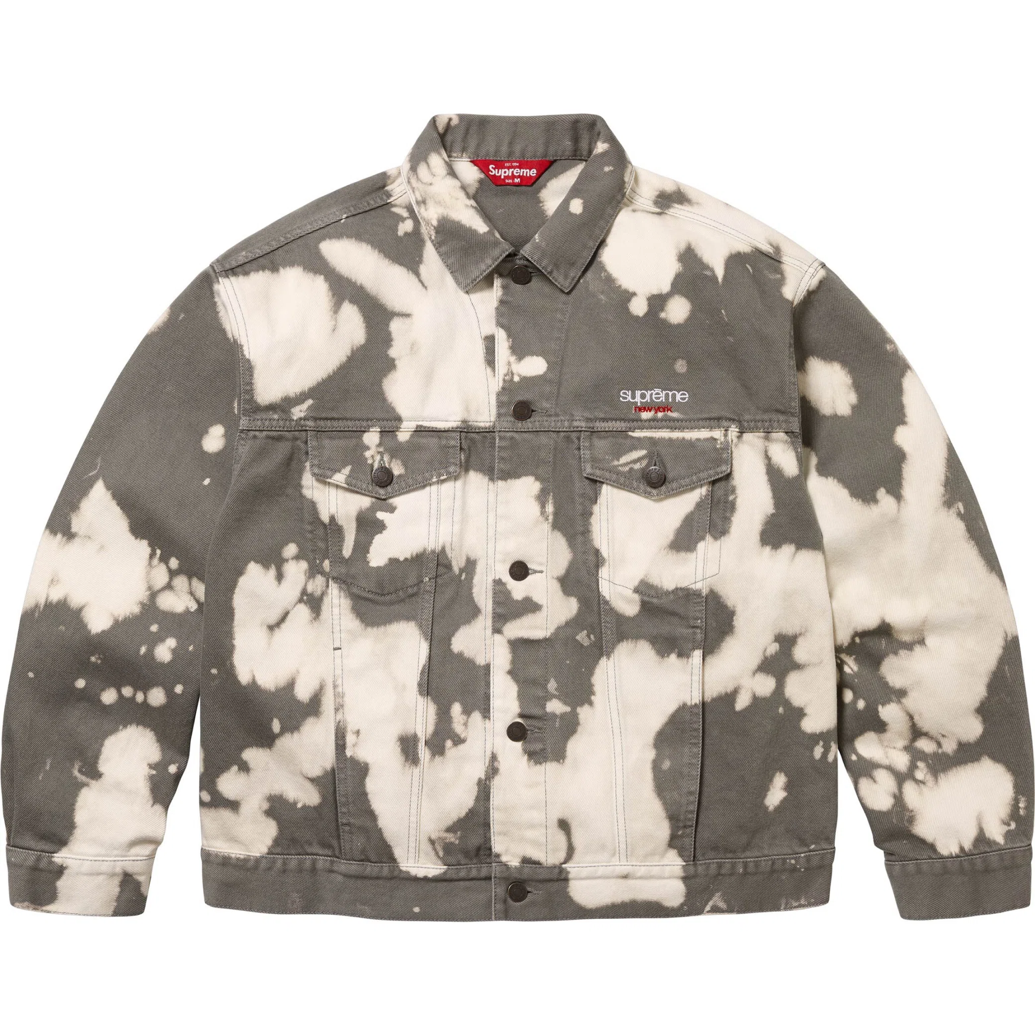  Supreme SS25 Denim Trucker Jacket "Bleached" | Farsel