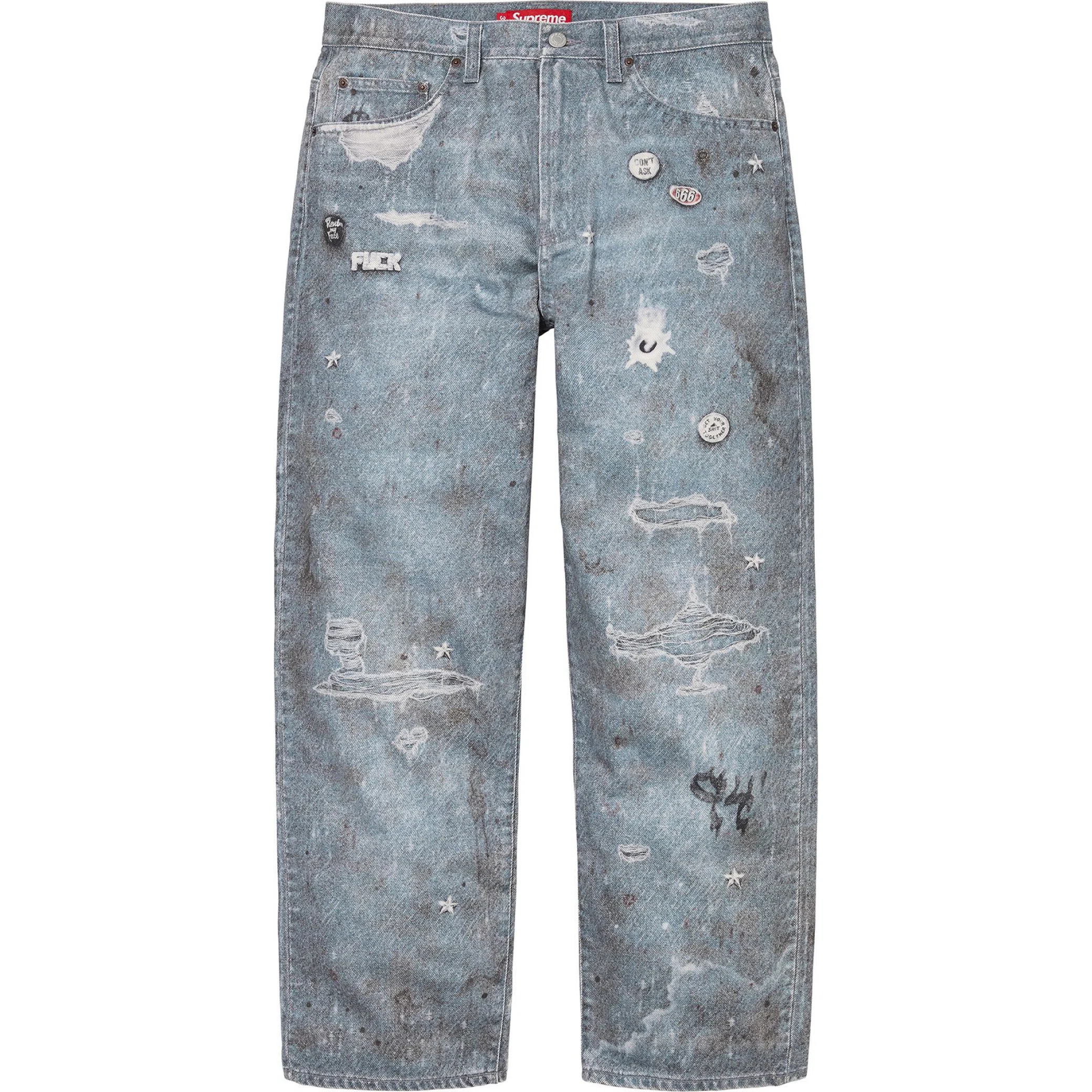  Supreme FW24 HJR Trompe L'oeil Loose Fit Jean "Blue" | Farsel