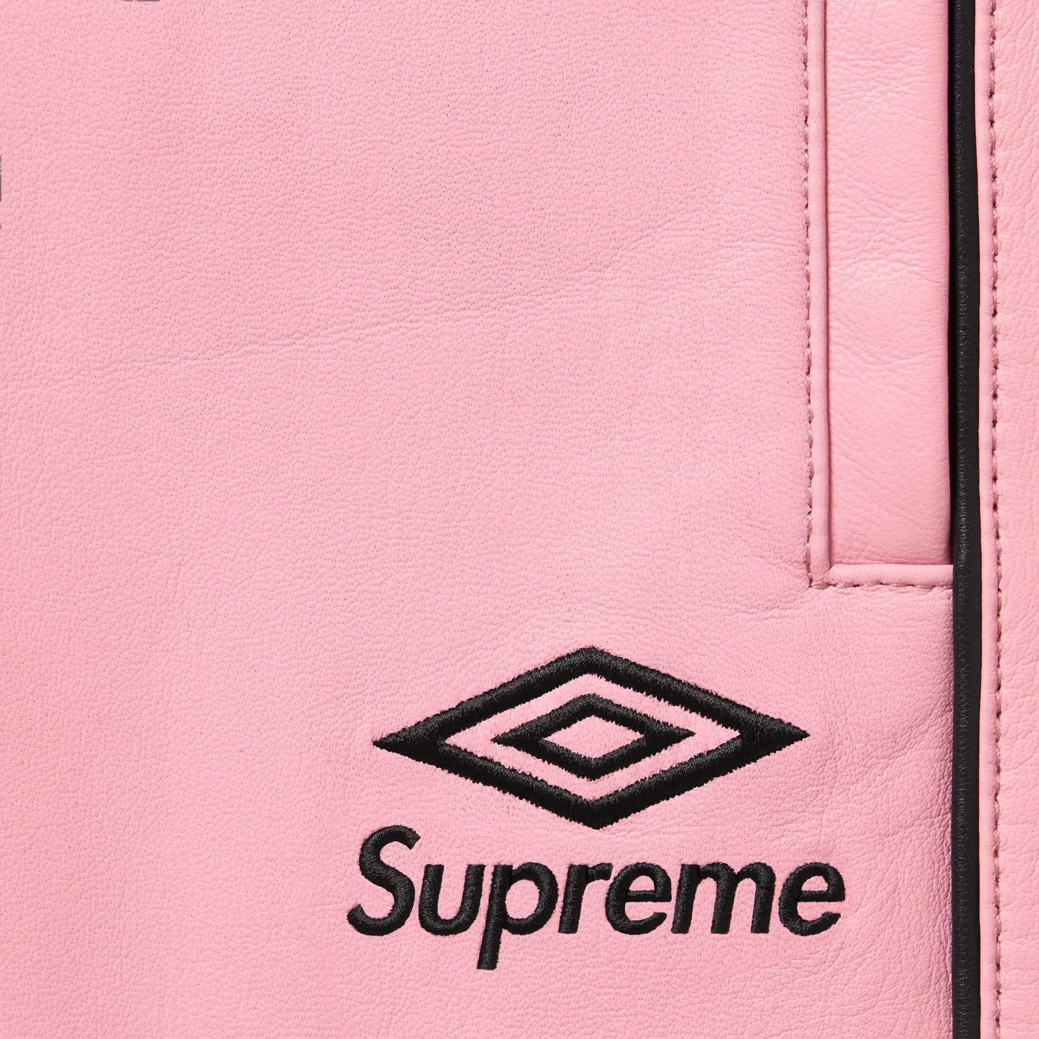 Штаны Supreme FW25 Umbro Leather Track Pant "Pink" | Farsel