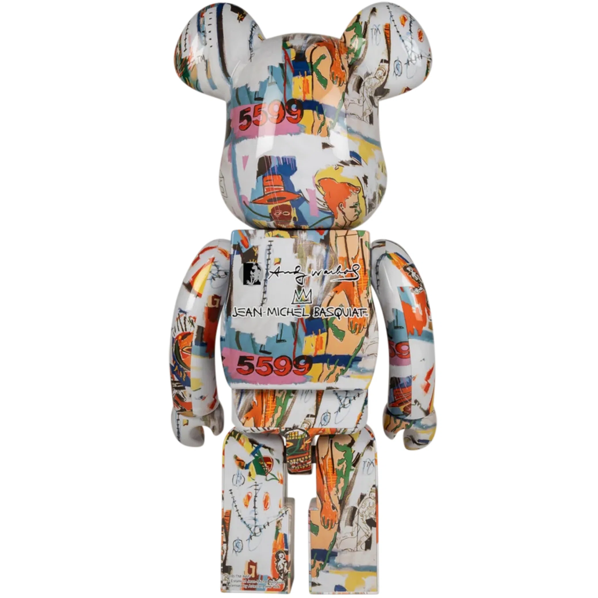 Игрушки Medicom Toy Bearbrick Andy Warhol x Jean Michel Basquiat #4 "1000%" | Farsel