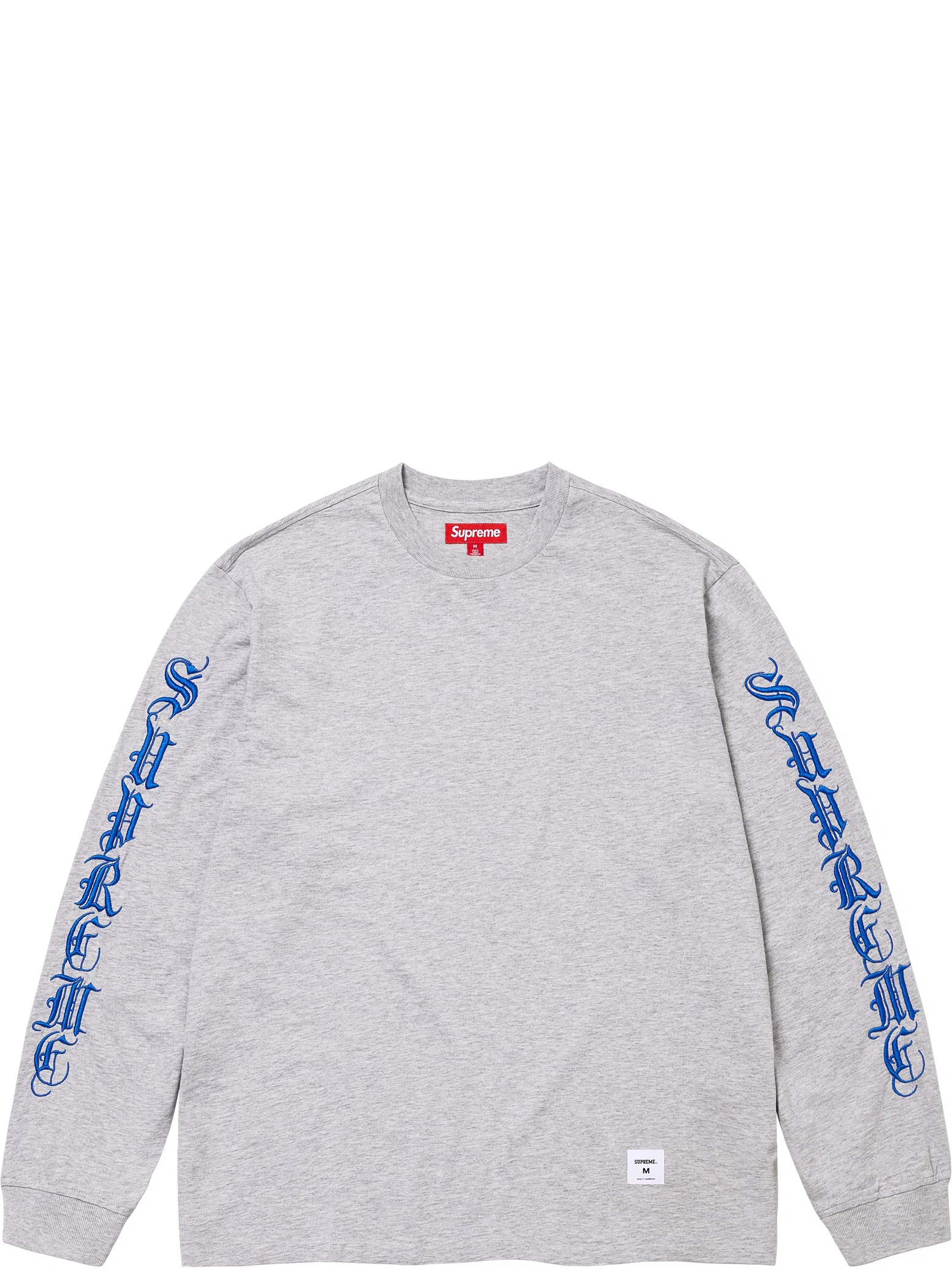 Лонгсливы Supreme FW24 Old English L/S Top "Heather Grey" | Farsel