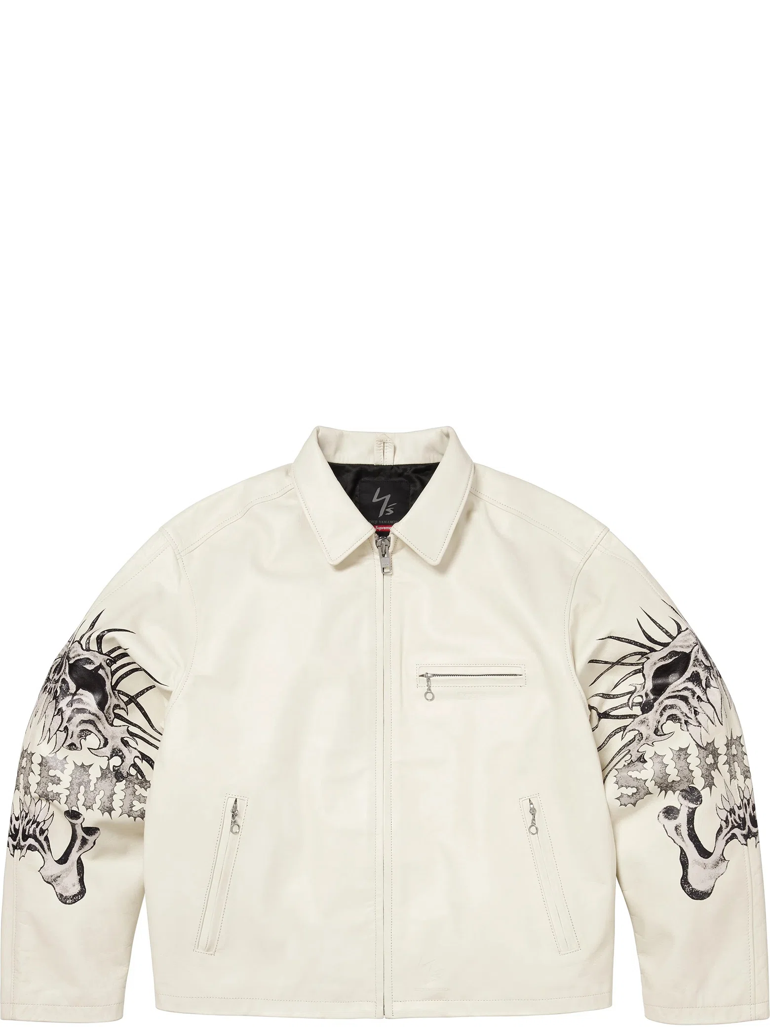 Куртки Supreme FW25 Y’s by Yohji Yamamoto Leather Jacket "White" | Farsel