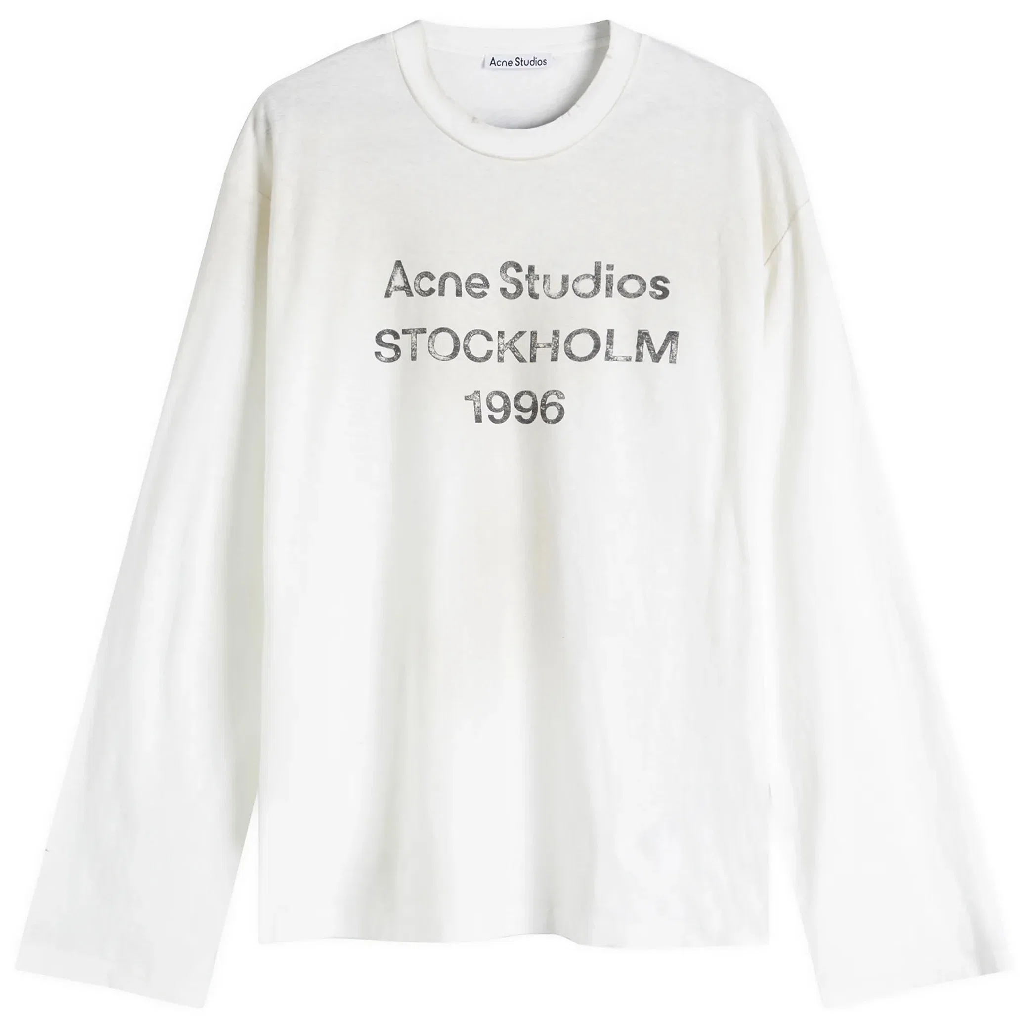 Лонгсливы Acne Studios Logo 1996 Long-Sleeve T-Shirt "White" | Farsel