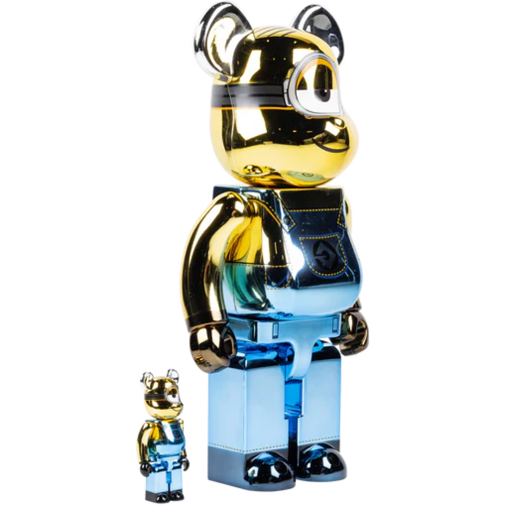 Игрушки Medicom Toy Minions Stuart Chrome Ver. "100% & 400% Set" | Farsel