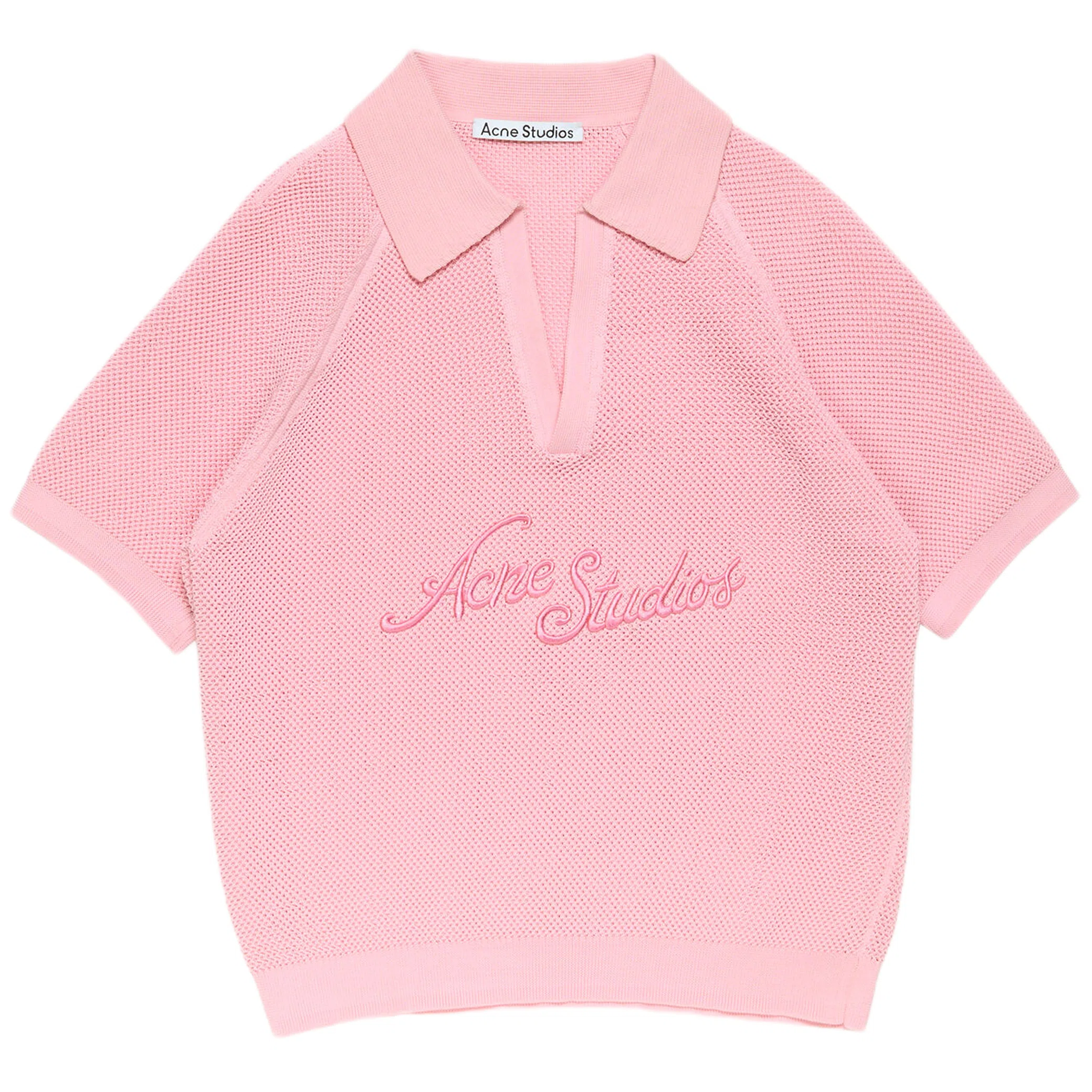 Поло Acne Studios V-Neck Knit Top "Pink" | Farsel