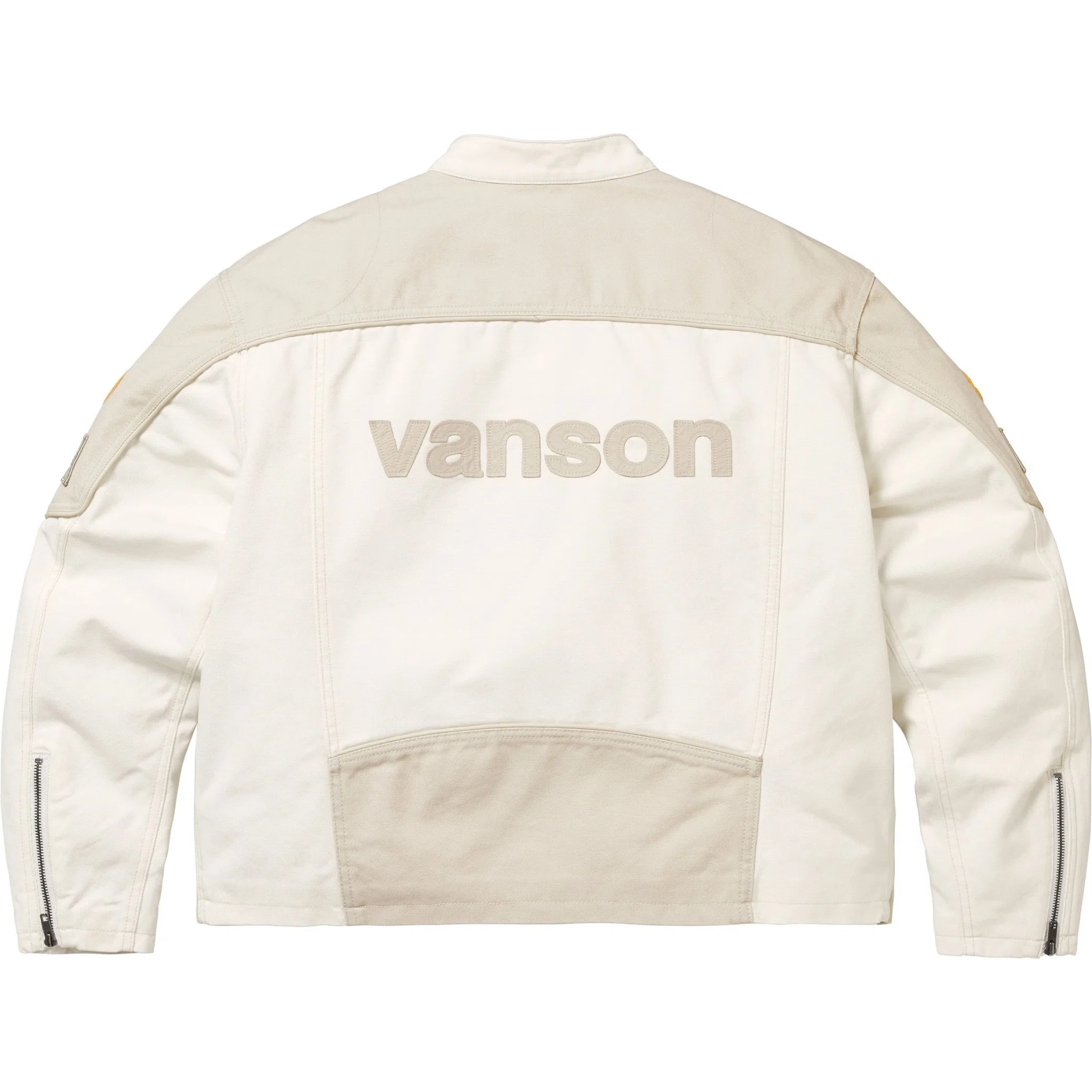 Куртки Supreme SS25 Vanson Leathers Cordura Cotton Jacket "White" | Farsel
