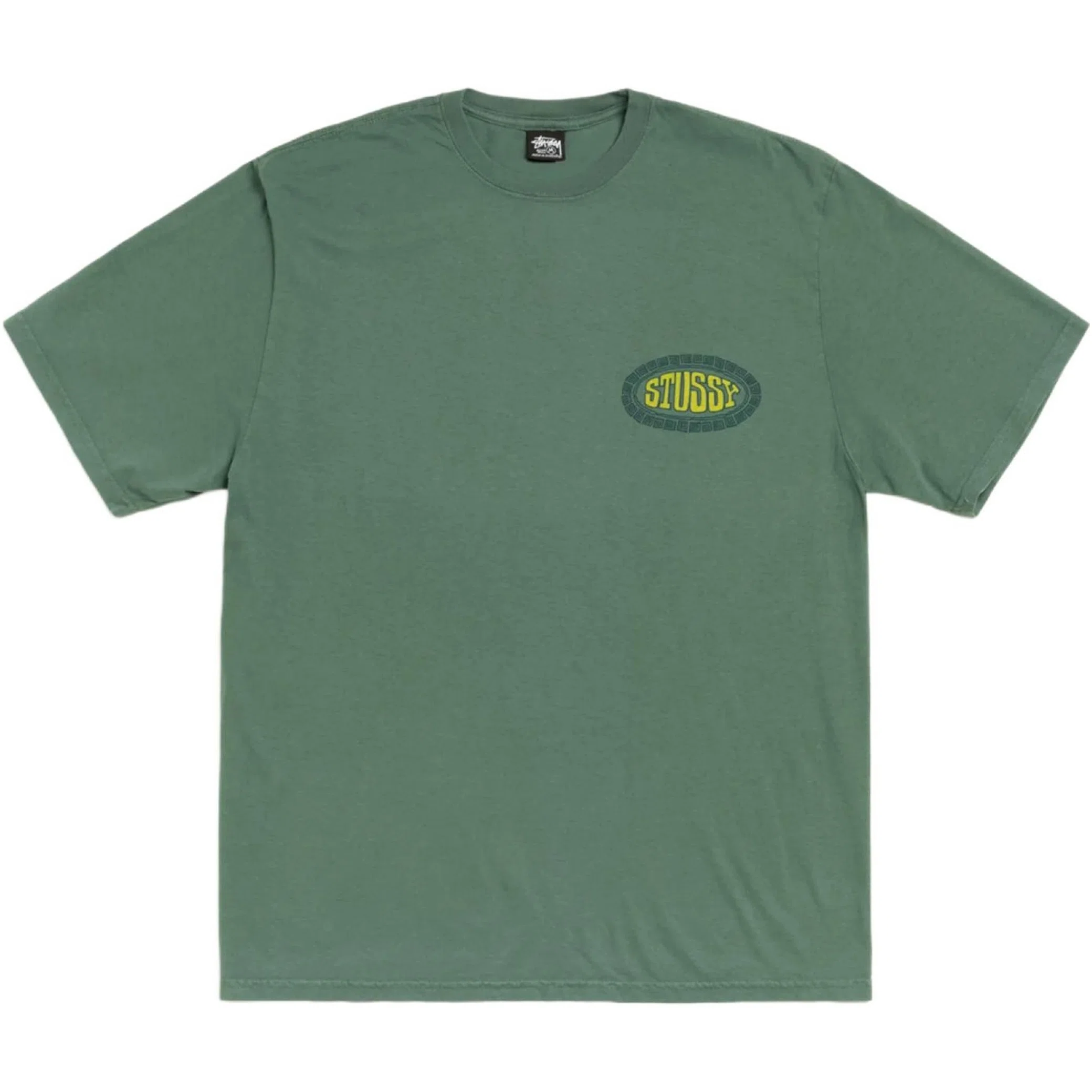 Футболки Stussy Tile Oval Tee Pigment Dyed "Pine" | Farsel