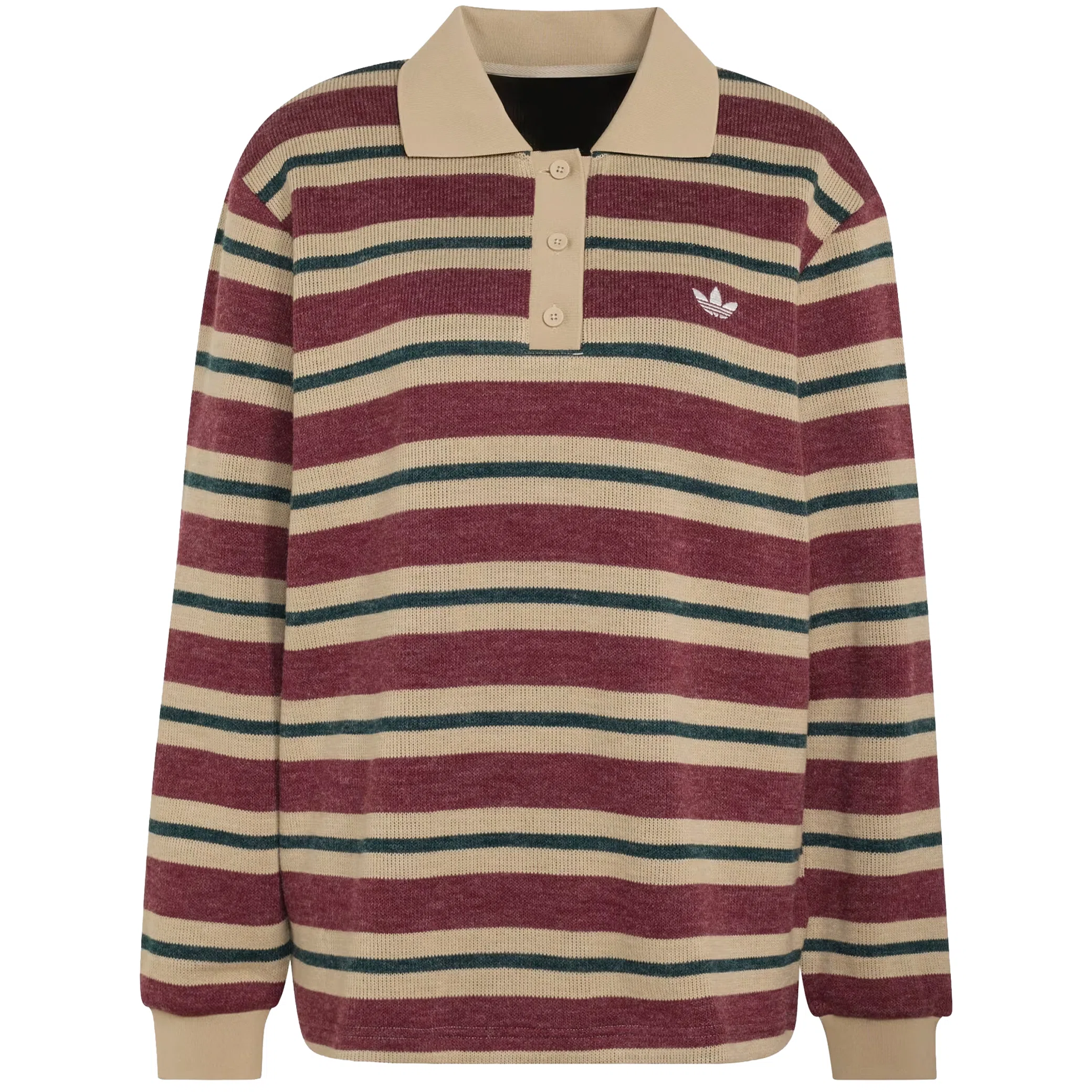 Поло Adidas Originals Stripe Knitted Polo "Shadow Red" | Farsel
