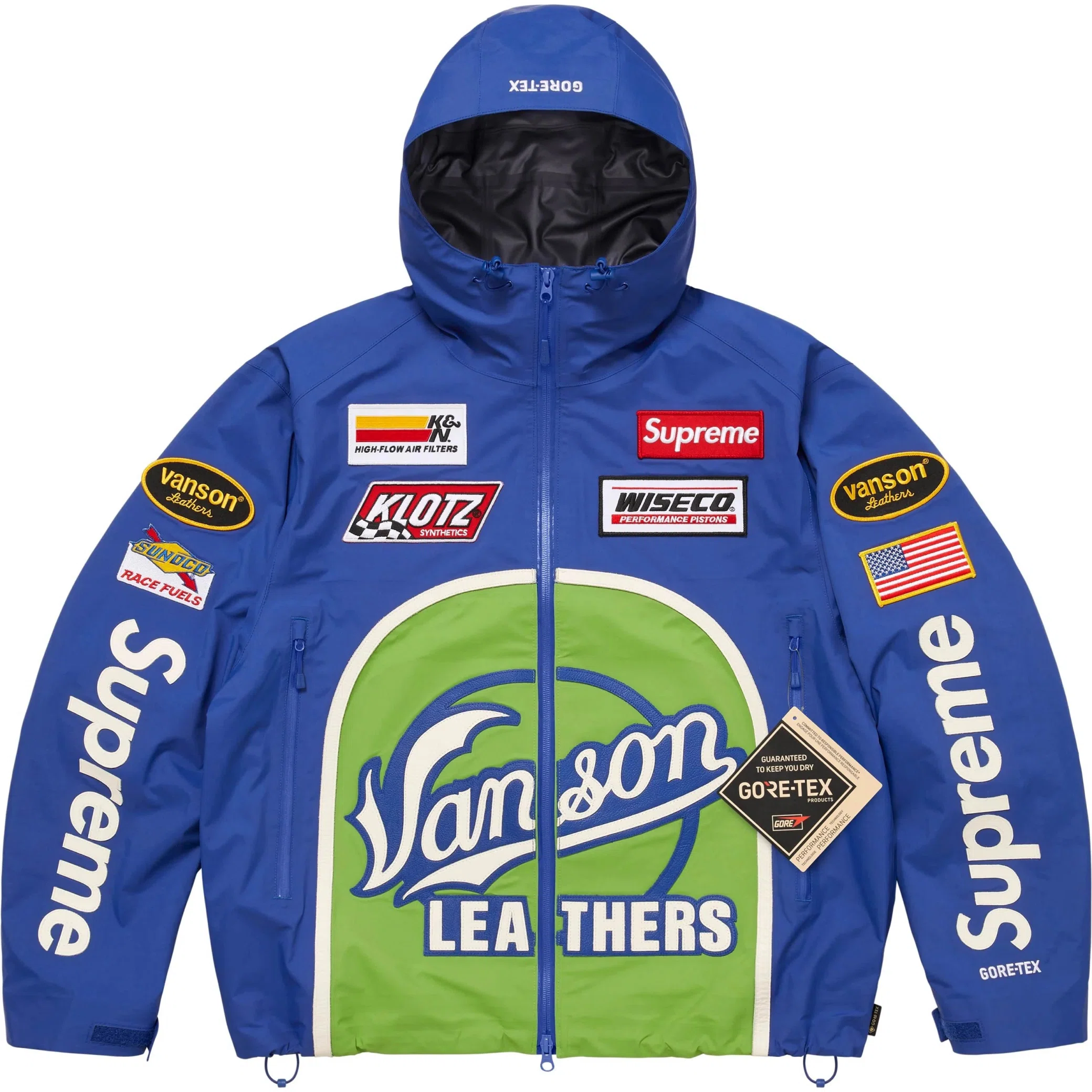  Supreme FW25 Vanson Leathers GORE-TEX Shell Jacket "Royal" | Farsel