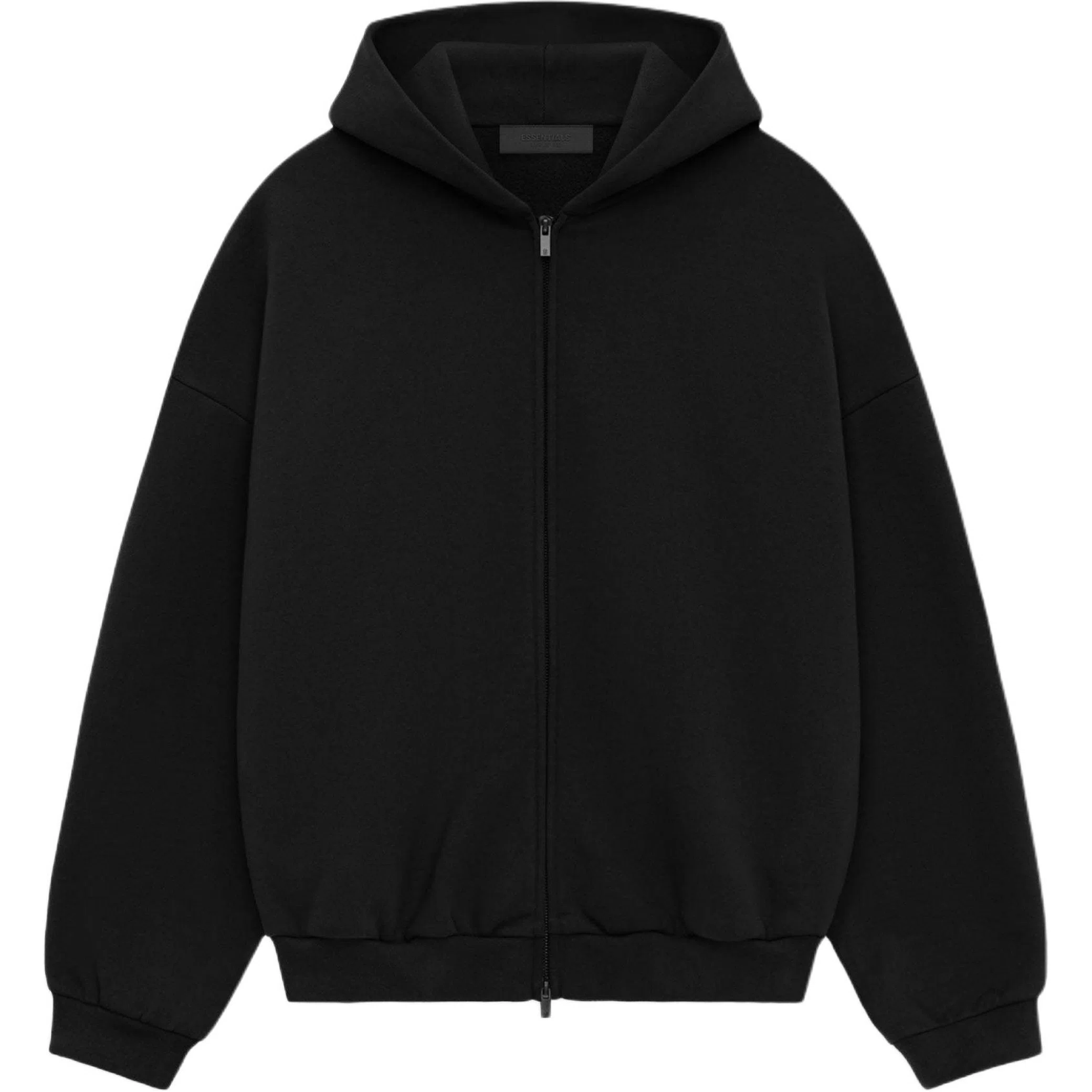  Fear of God FW24 Essentials Heavy Fleece Full Zip Hoodie "Black" | Farsel