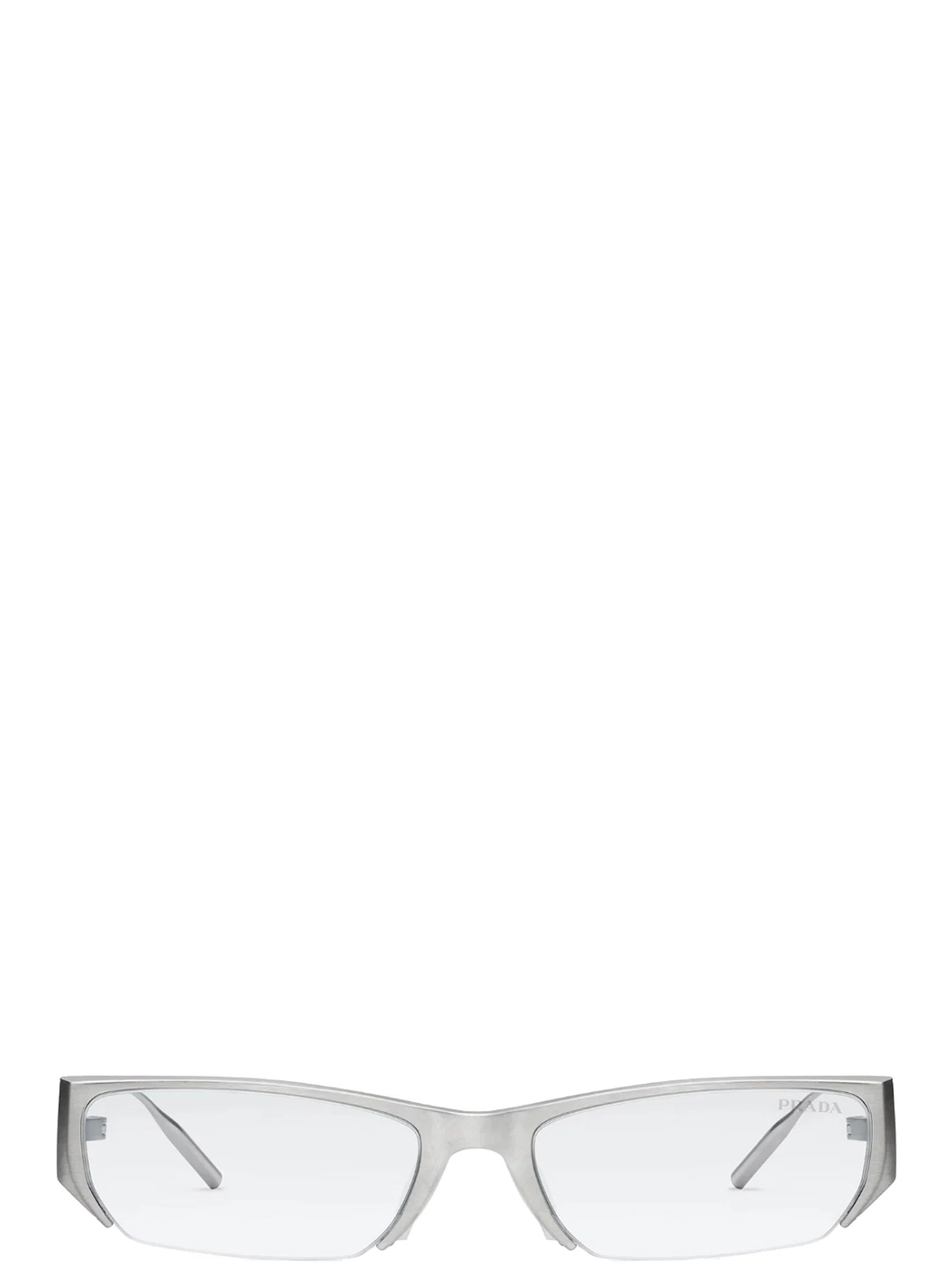 Очки Gentle Monster Prada X 2 A02 Square Glasses "Glossy Silver Metal" | Farsel