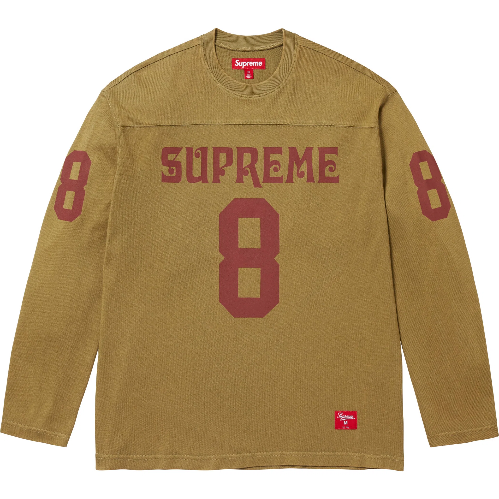 Лонгсливы Supreme SS25 Affiliated L/S Football Top "Light Olive" | Farsel