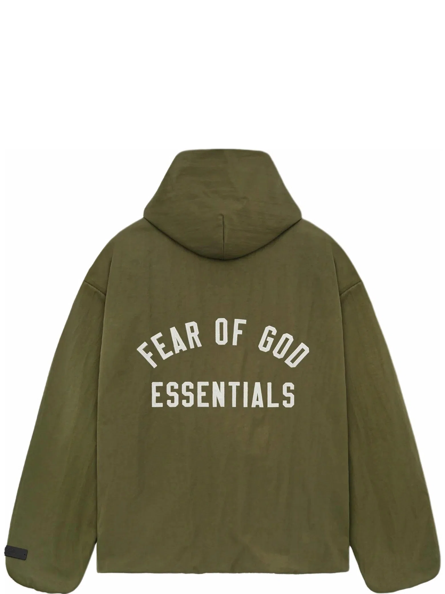 Куртки Fear of God FW24 Essentials Textured Nylon Hooded Coaches Jacket "Military" | Farsel