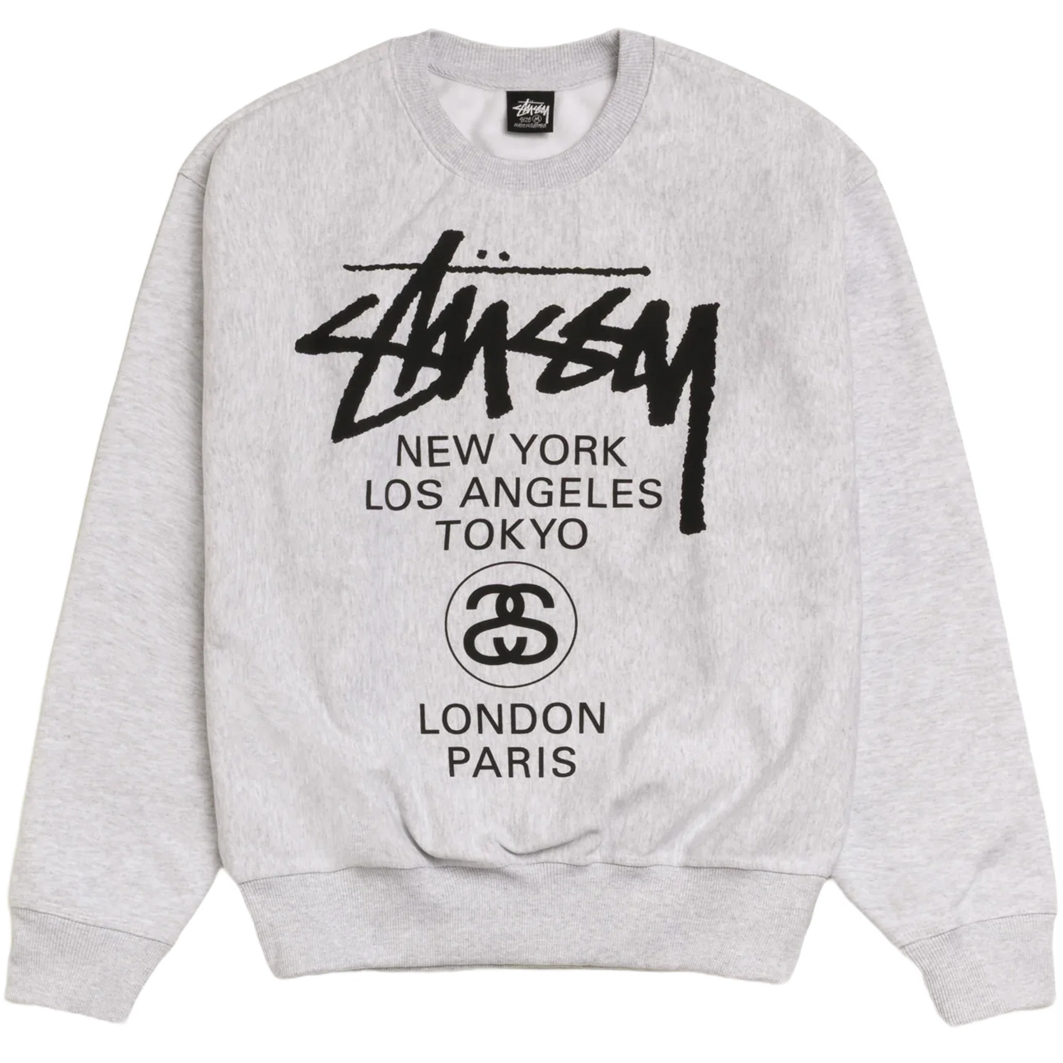Свитшоты Stussy World Tour Crew "Ash Heather" | Farsel