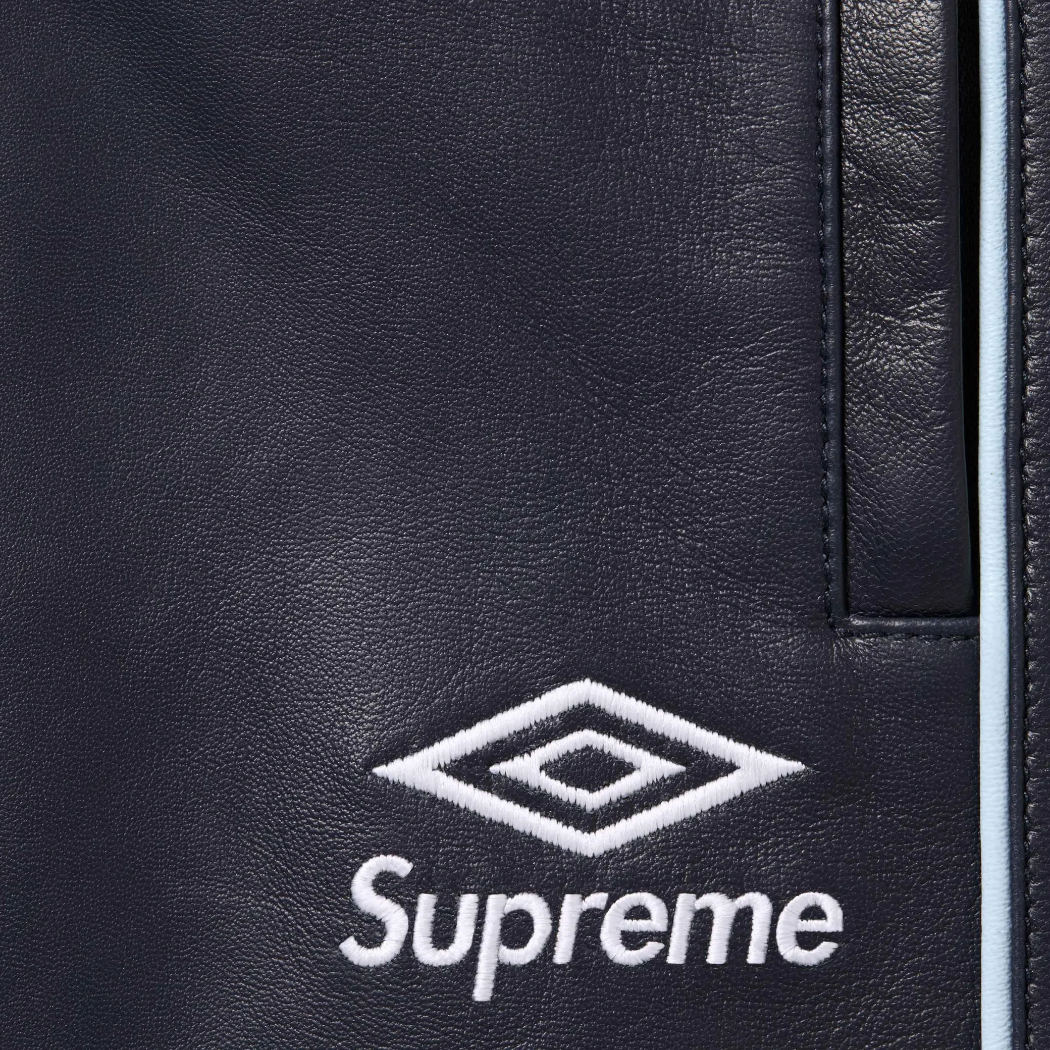 Штаны Supreme FW25 Umbro Leather Track Pant "Navy" | Farsel