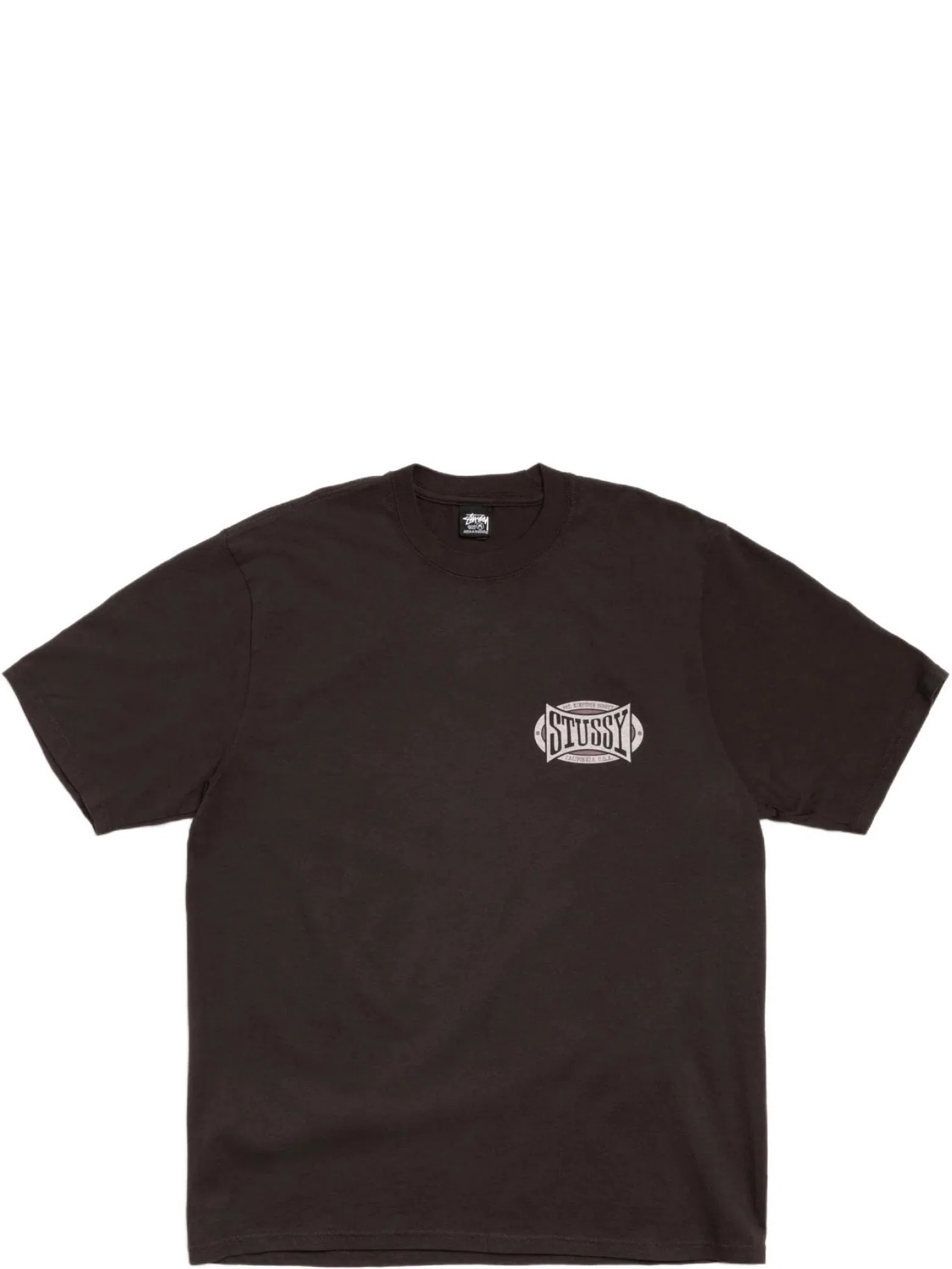 Футболки Stussy Champion Oval Tee Pigment Dyed "Faded Black" | Farsel