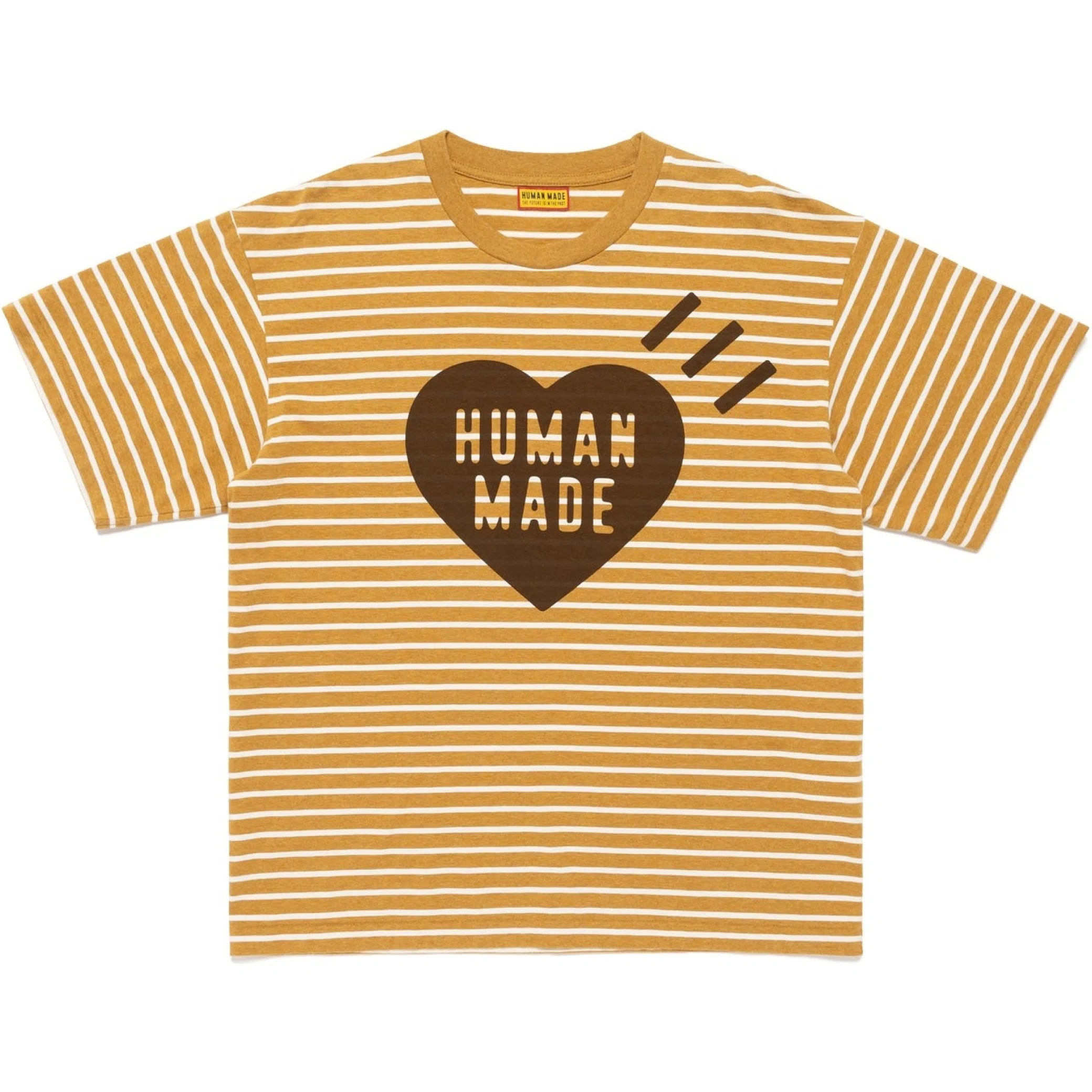 Футболки Human Made Heart Striped T-Shirt "Beige" | Farsel