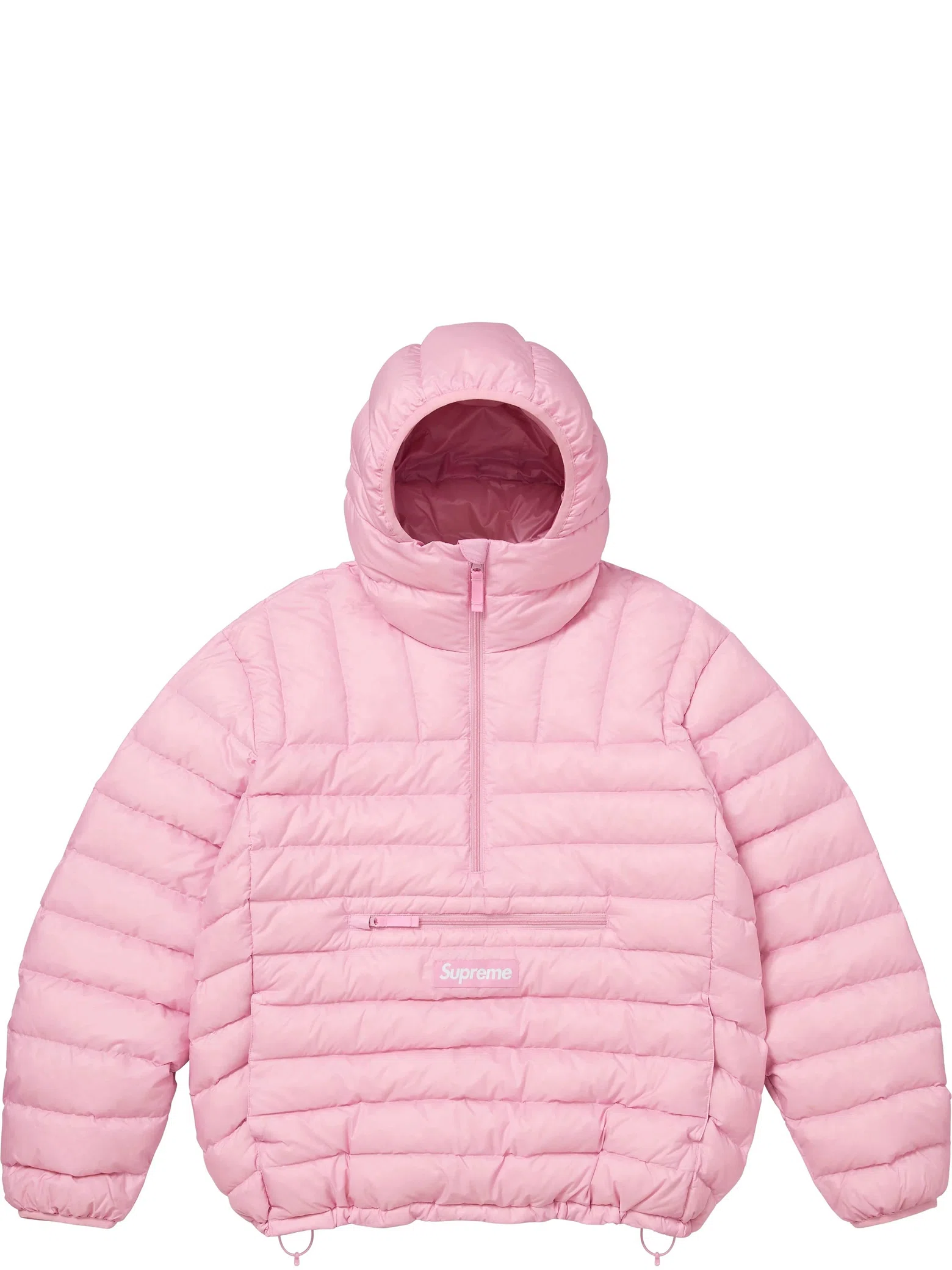 Куртки Supreme FW25 Micro Down Half Zip Hooded Pullover "Light PInk" | Farsel