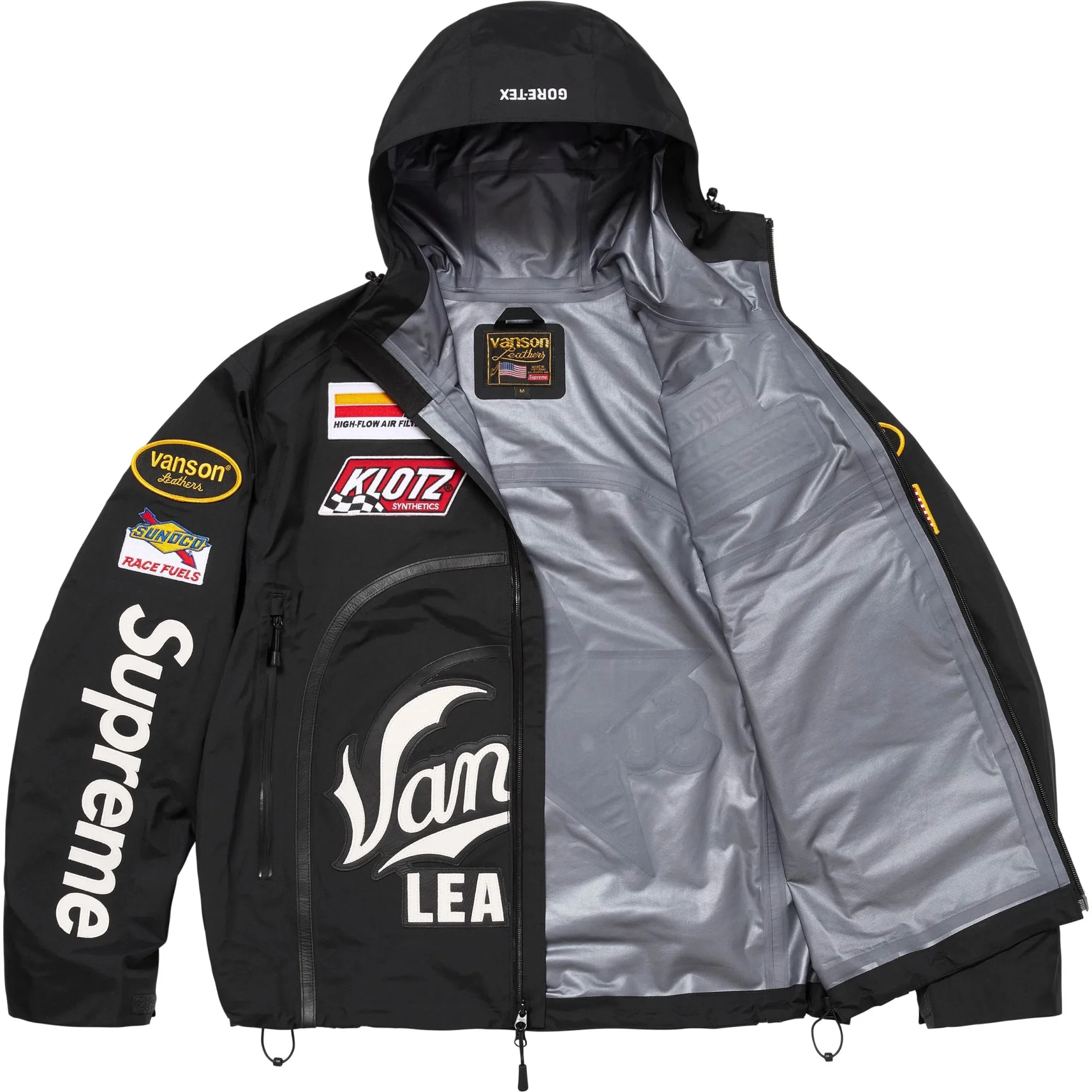  Supreme FW25 Vanson Leathers GORE-TEX Shell Jacket "Black" | Farsel