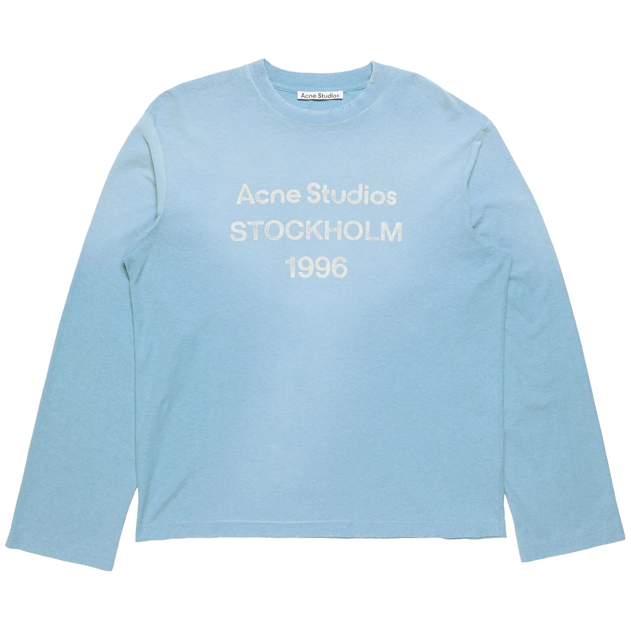 Лонгсливы Acne Studios Sprayed 1996 Logo T-shirt "Cornflower blue" | Farsel