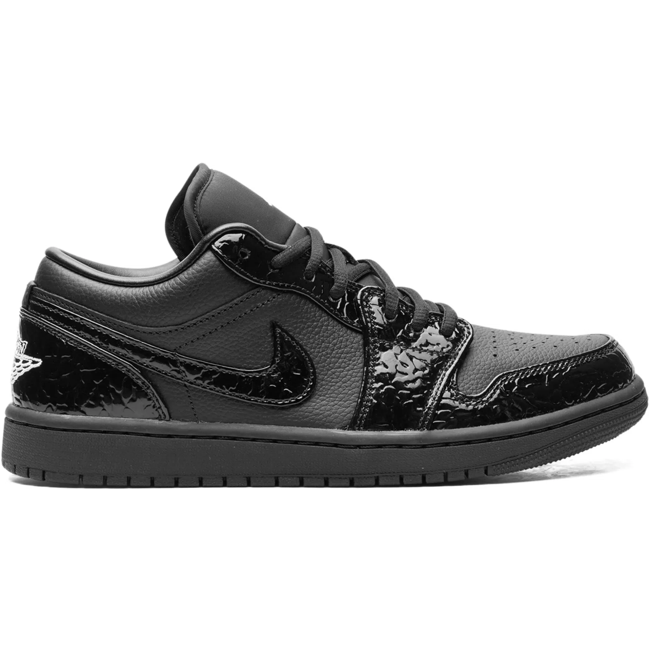 Nike Air Jordan 1 Low SE WMNS "Patent Elephant Black" | Farsel