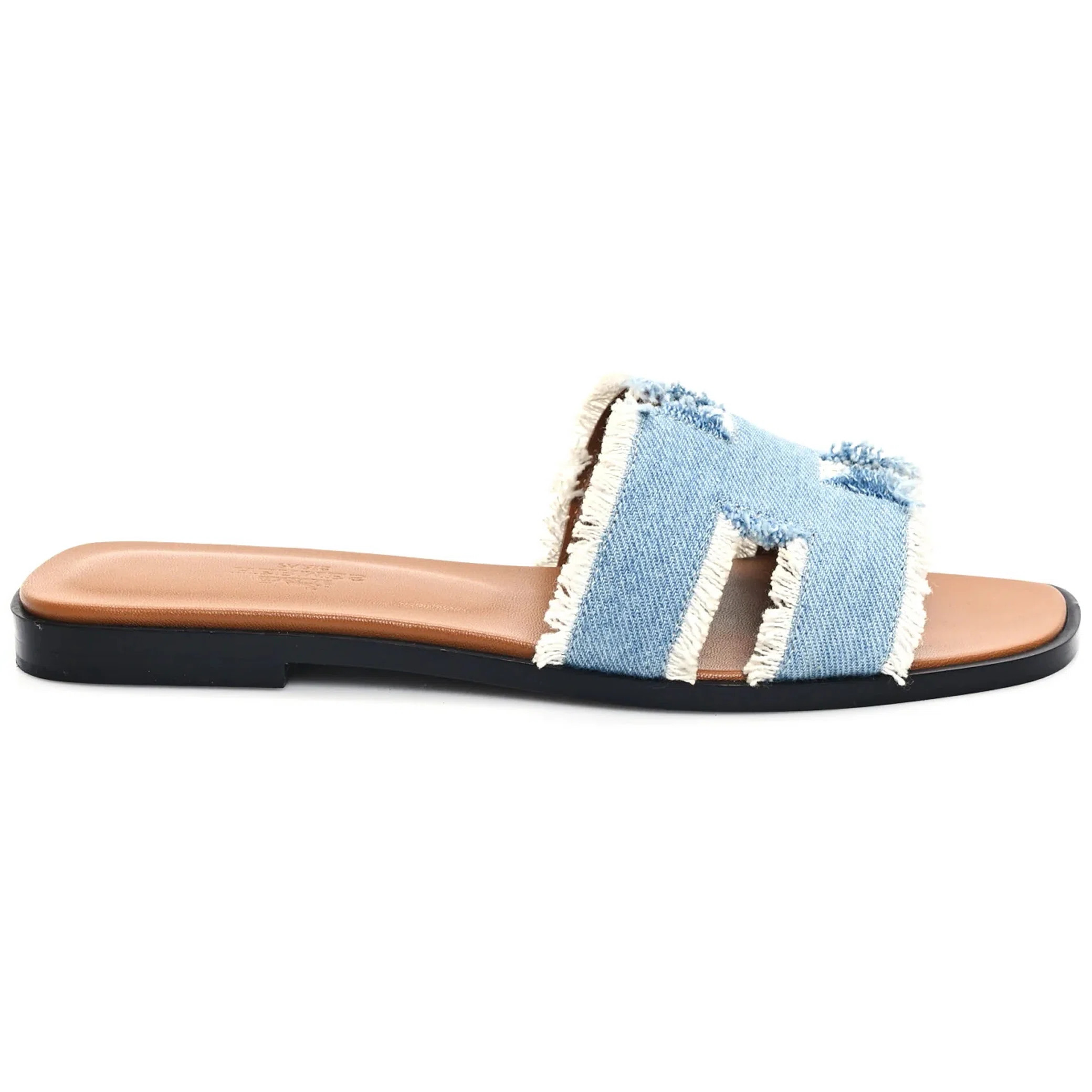 Сланцы Hermes Oran Fringe Sandals "Bleu Clair" | Farsel
