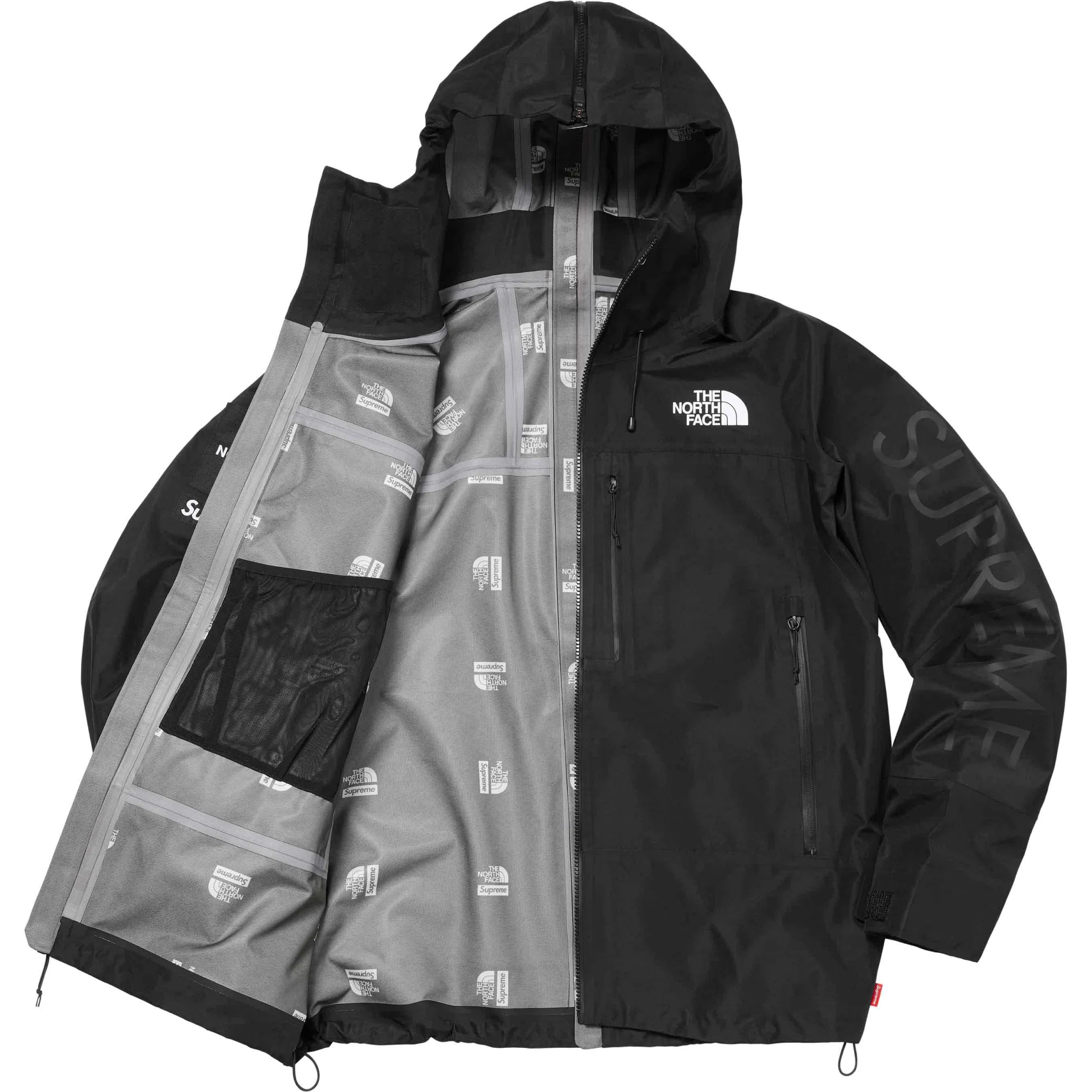  Supreme SS24 The North Face Split Taped Seam Shell Jacket "Black" | Farsel