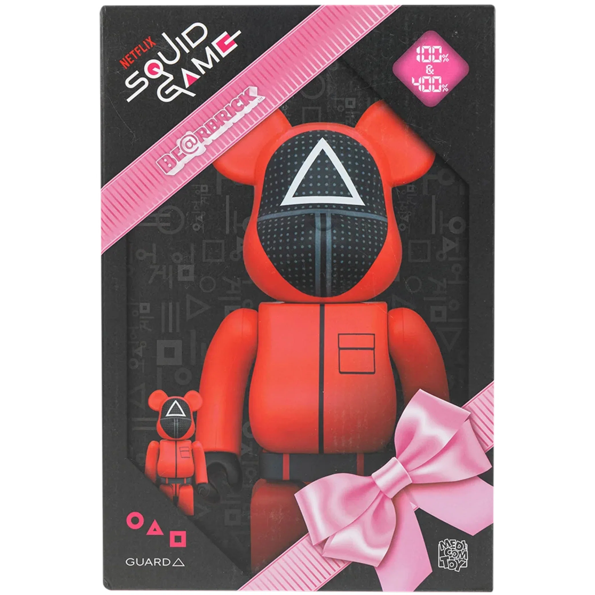 Игрушки Medicom Toy Bearbrick "Squid Game Guard (Triangle) 100% & 400" | Farsel