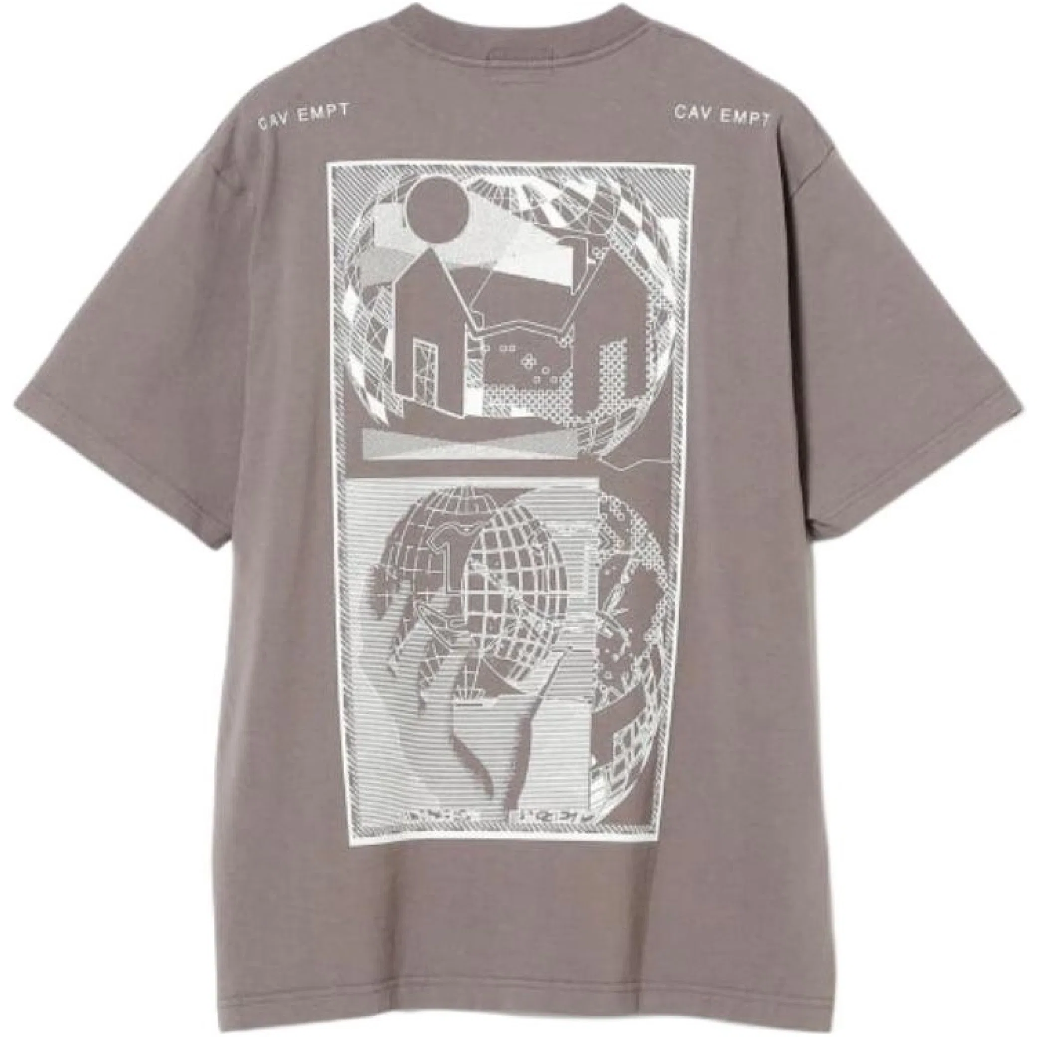 Футболки Cav Empt SS25 Fashion Print Round Neck Short Sleeve T-Shirt "Charcoal" | Farsel