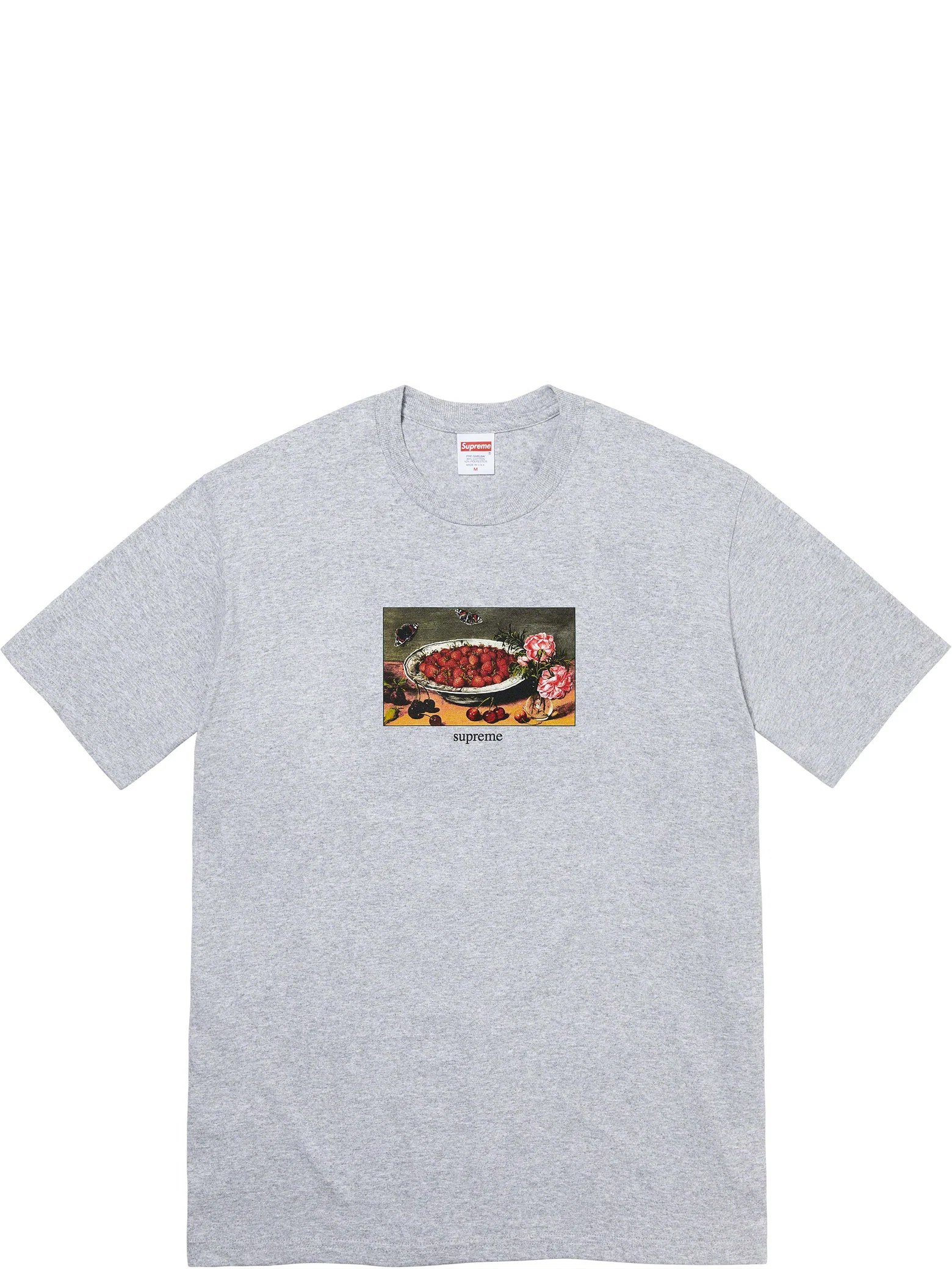Футболки Supreme SS23 Strawberries Tee "Heather Grey" | Farsel