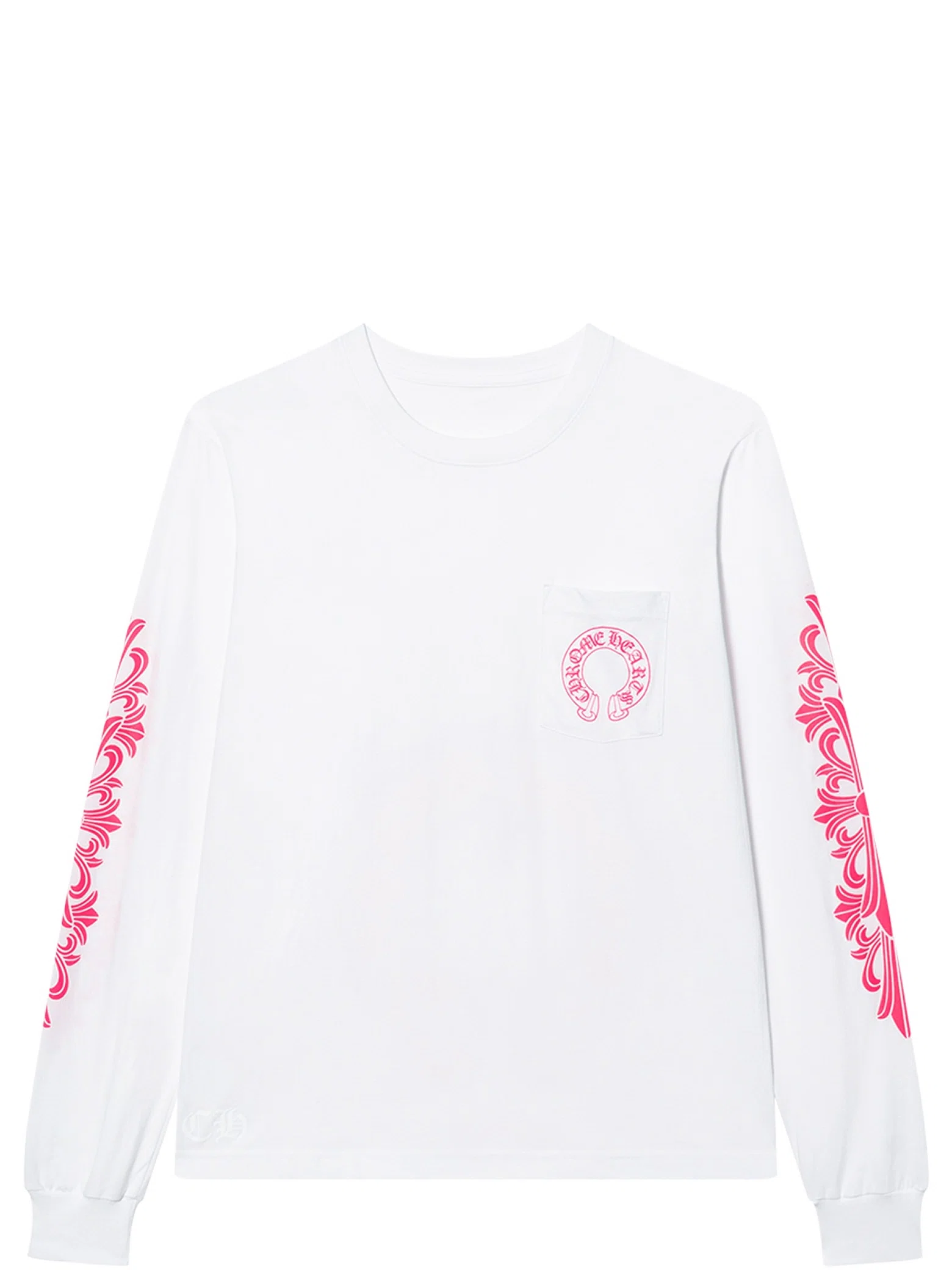Лонгсливы Chrome Hearts Classic Horseshoe Long Sleeve "White Pink" | Farsel