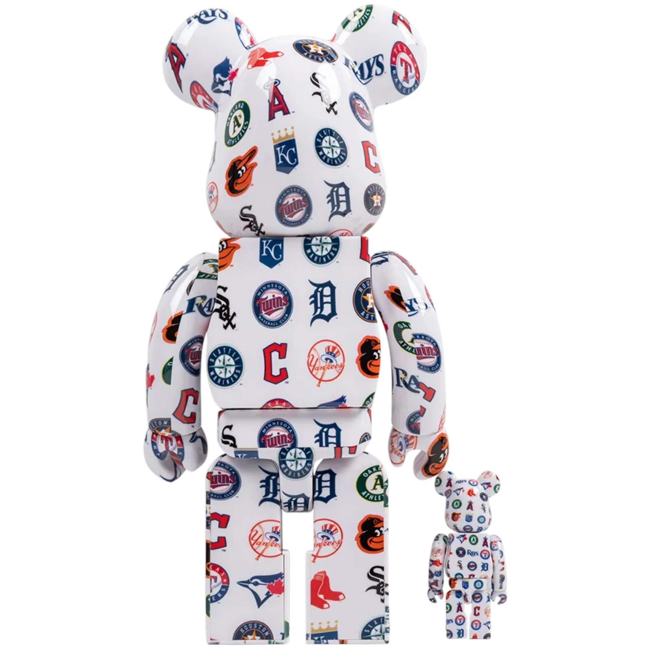 Игрушки Medicom Toy Bearbrick x MLB American League "100% & 400% Set" | Farsel