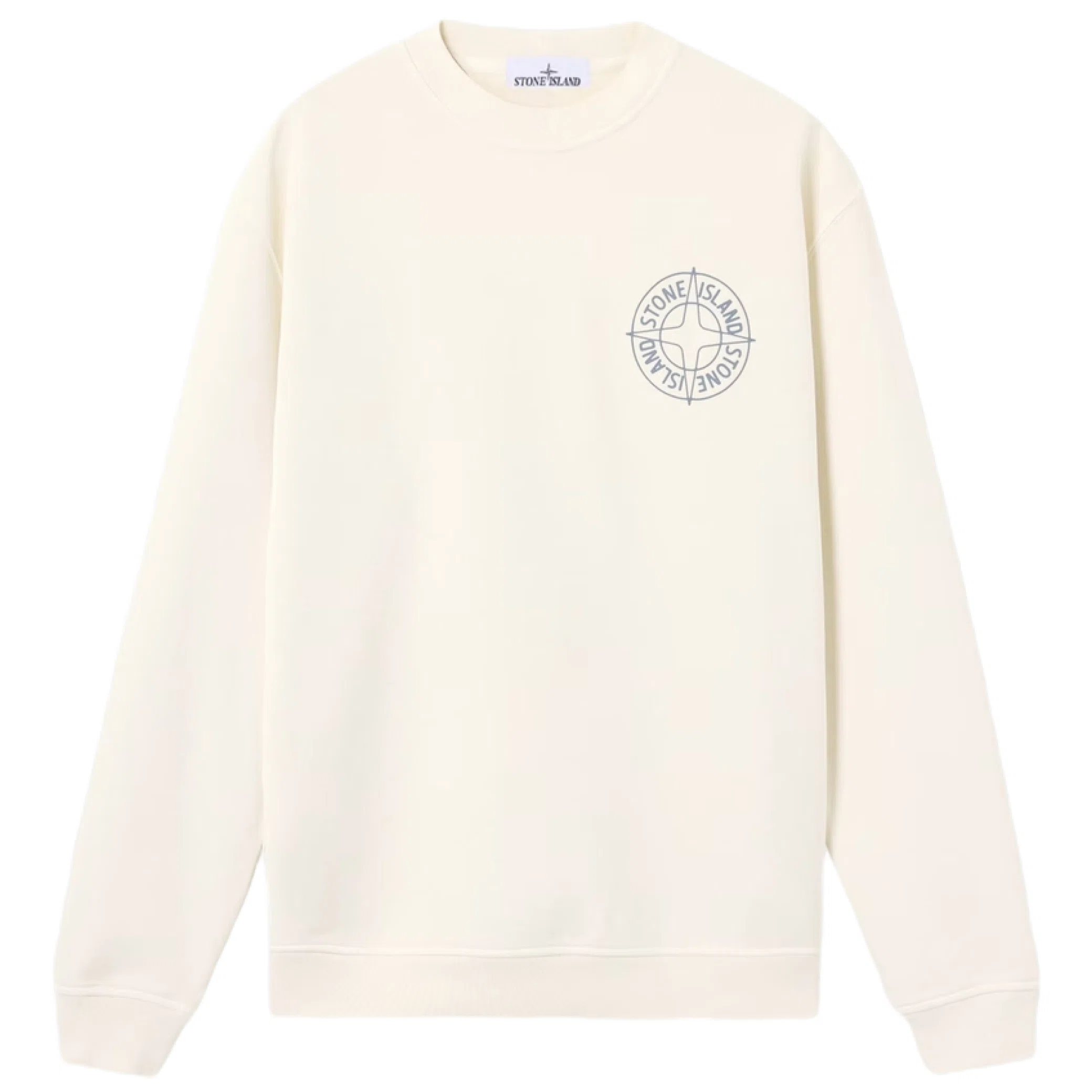 Свитшоты Stone Island Oversized-Fit Crewneck Sweatshirt Outline Compass "Ivory" | Farsel